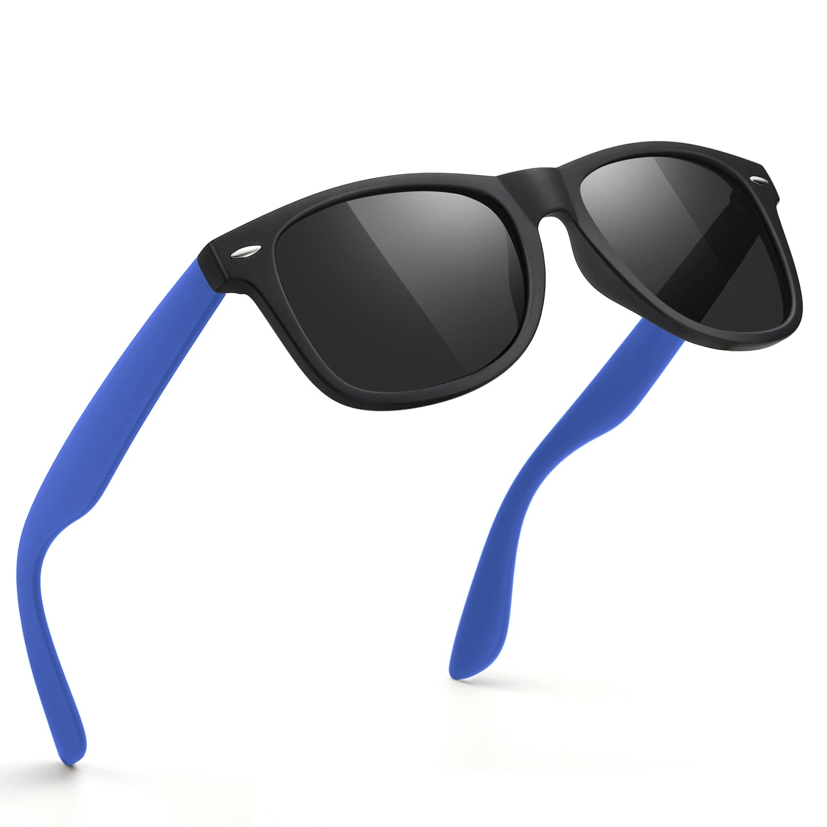 FEIDUSUN Sunglasses Men Polarized Sunglasses for Mens and Womens,Black Retro Sun Glasses Driving Fishing UV Protection
