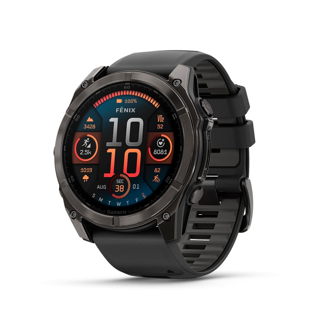 Garmin fēnix® 8, 47mm, Black | Premium Multisport Smartwatch, AMOLED Display, GPS, Built-In Flashlight, Dive-Rated, Built-In Speakers & Mic