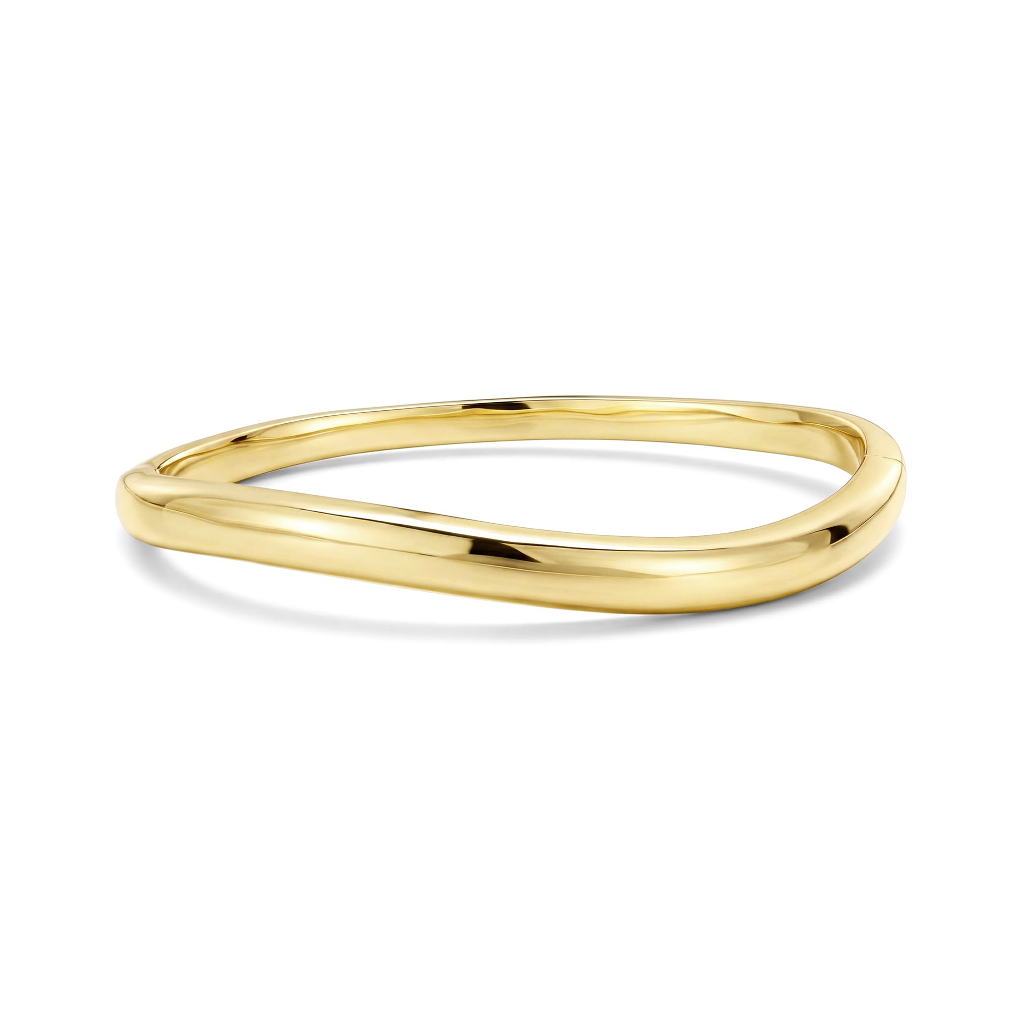 Gold Bracelets For Women, 14k Gold Filled Bangle Bracelets | Chunky Hinged Bangle Bracelets,Bangle Bracelets Non Tarnish, Jewelry For Women-Wavy Evil Eye Round Recetangle Marquise Cut