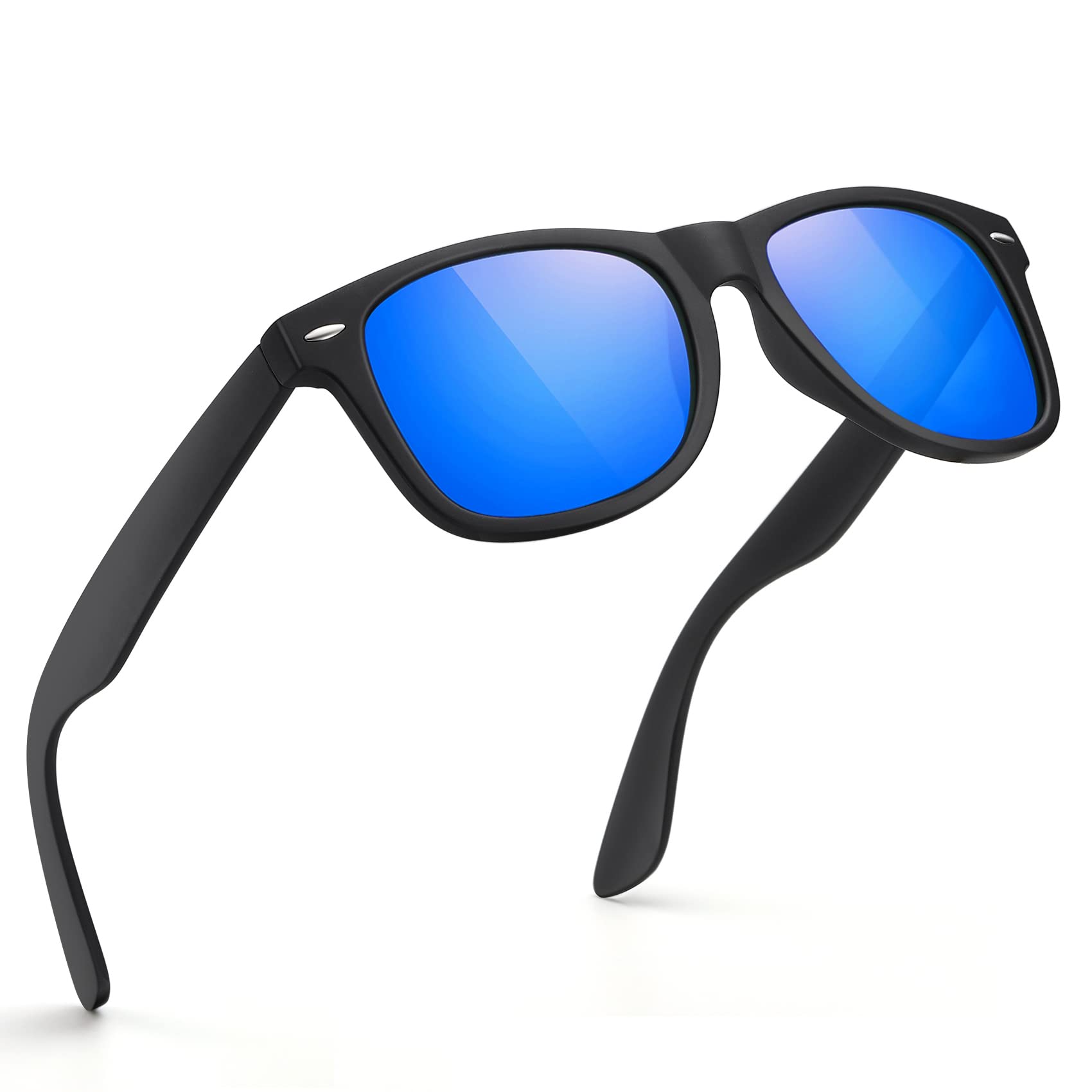 FEIDUSUN Sunglasses Men Polarized Sunglasses for Mens and Womens,Black Retro Sun Glasses Driving Fishing UV Protection