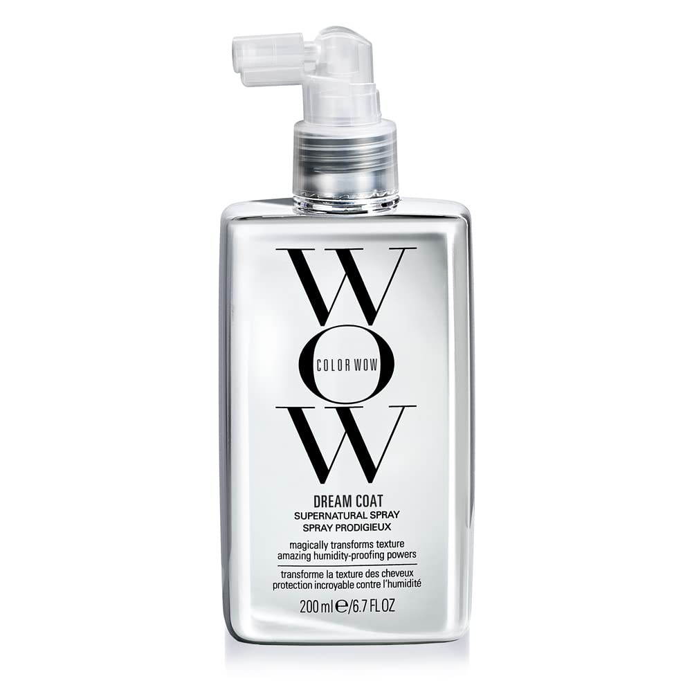 COLOR WOW Dream Coat – Anti-Humidity Frizz Control Spray for Glass Hair | Anti-frizz treatment and humidity-proofing spray delivers glassy-smooth, frizz-free hair. Heat activated, lasts 3-4 shampoos.