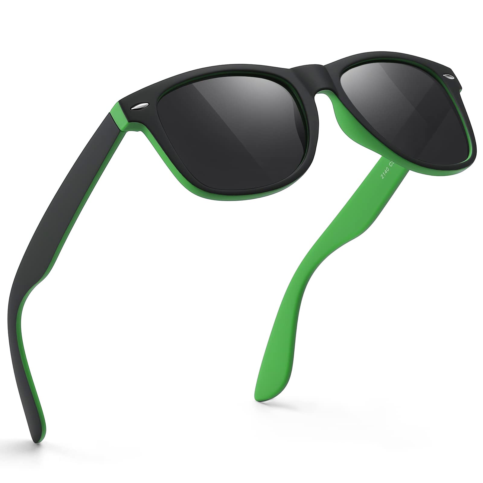 FEIDUSUN Sunglasses Men Polarized Sunglasses for Mens and Womens,Black Retro Sun Glasses Driving Fishing UV Protection