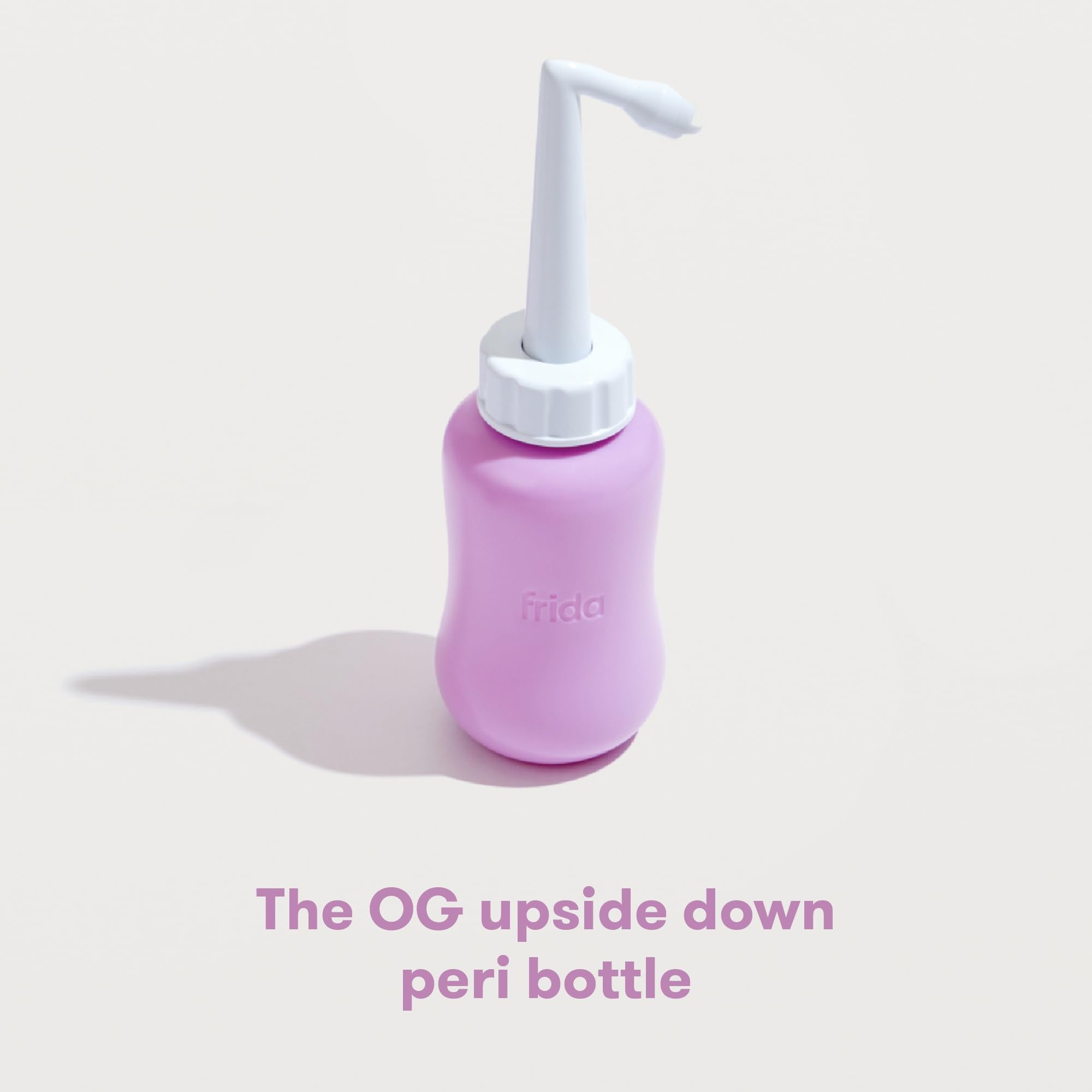 Frida Mom Upside Down Peri Bottle Sprayer for Postpartum Care w/ Bag, Gray | Portable Travel Bidet & Perineal Cleanser with Travel Bag, Postpartum Essential, Gray