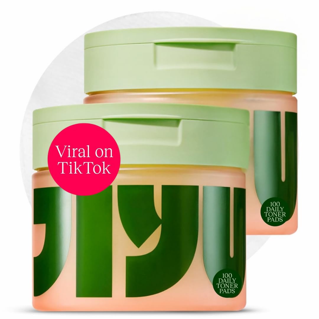 JIYU Toner Pads - Korean Skincare for Dark Spots, Wrinkles & Dull Skin - Hydrating Facial Treatment with Snail Mucin, Niacinamide, Peptides & Centella - 100 Count