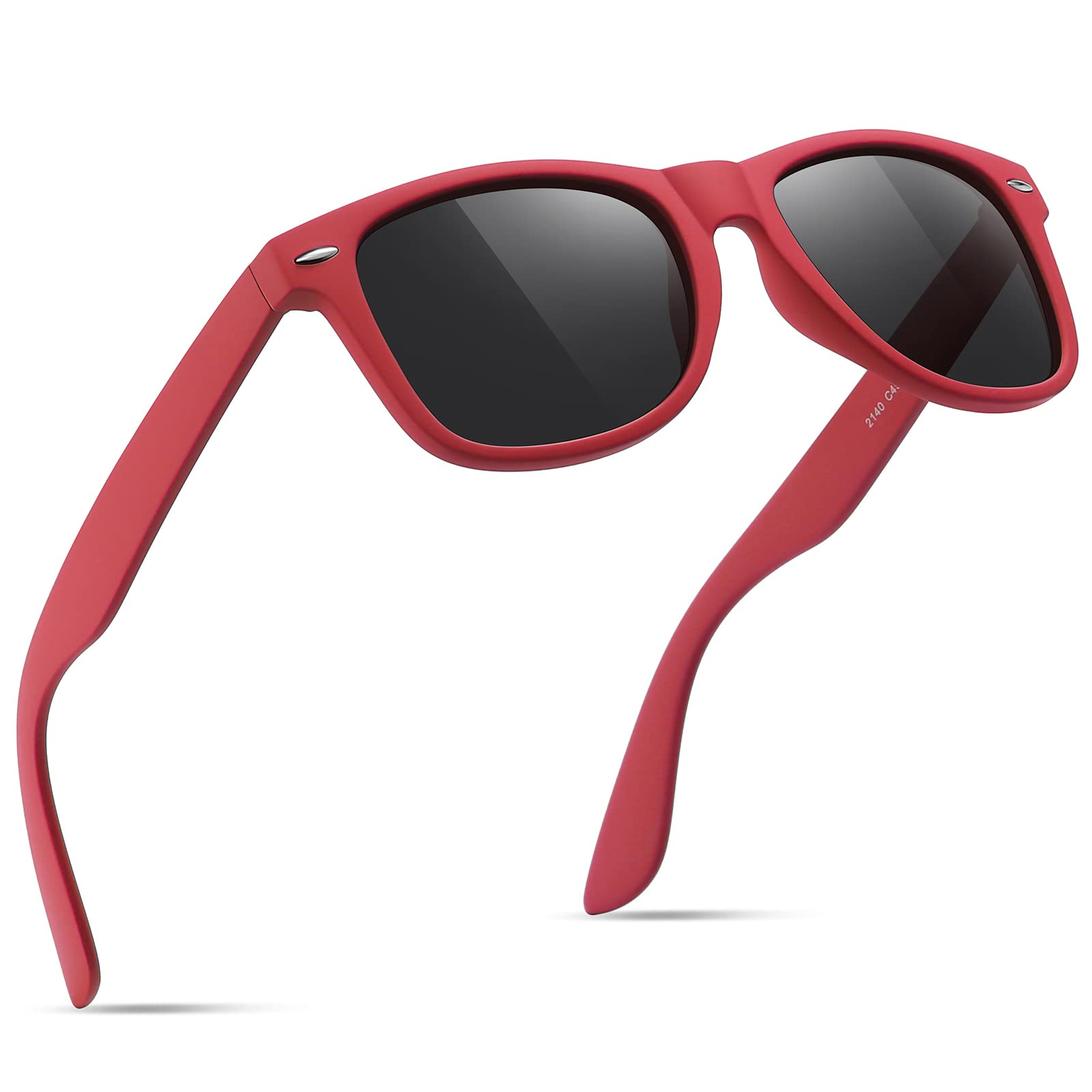 FEIDUSUN Sunglasses Men Polarized Sunglasses for Mens and Womens,Black Retro Sun Glasses Driving Fishing UV Protection