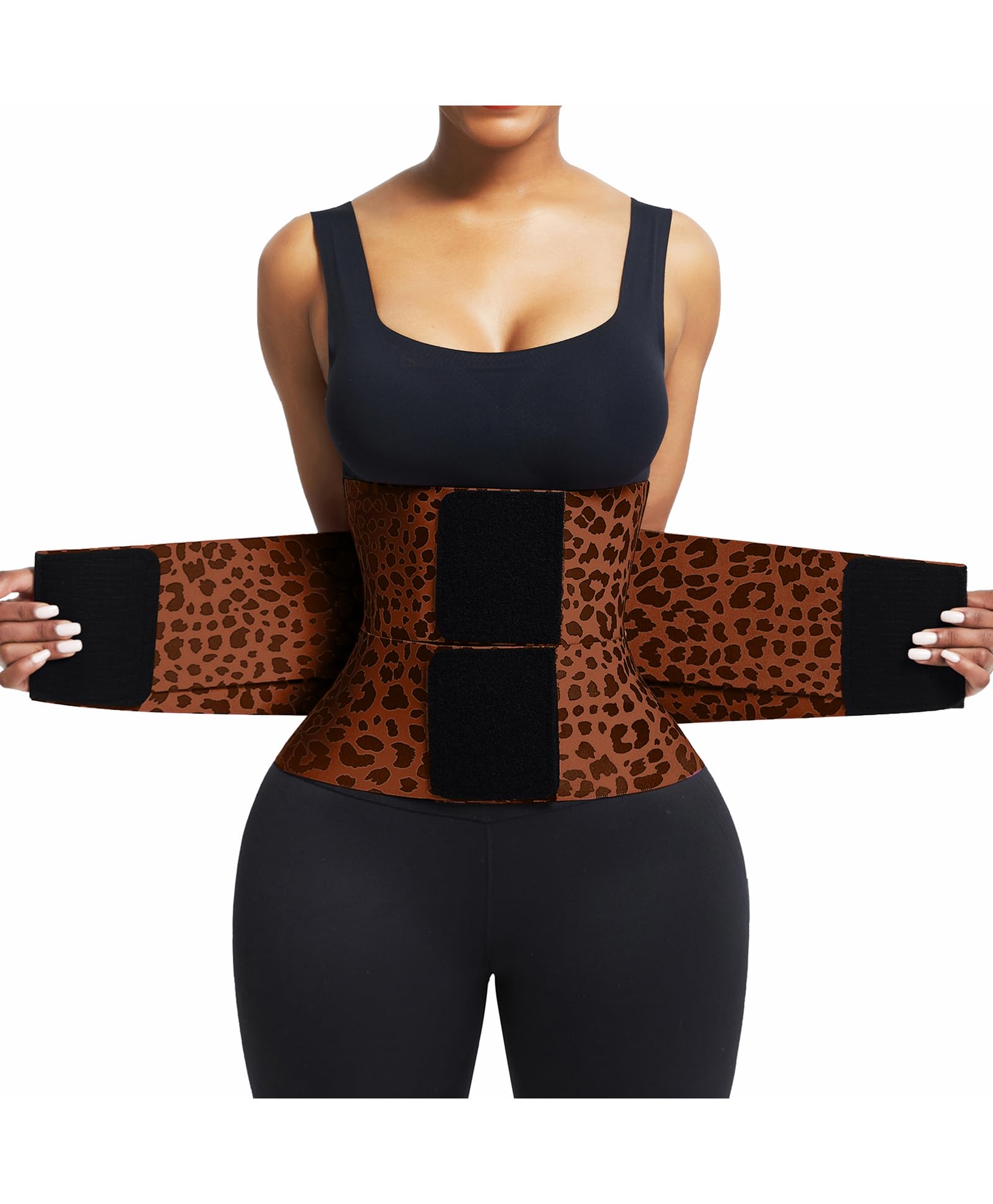FeelinGirl Waist Trainer Belt Cincher Corset Tummy Control Faja Body Shaper | Hourglass Shaping, Triple Wrap, Hook-loop Closure, Postpartum Gym Workout, Underbust Girdle, Perspiring Fabric