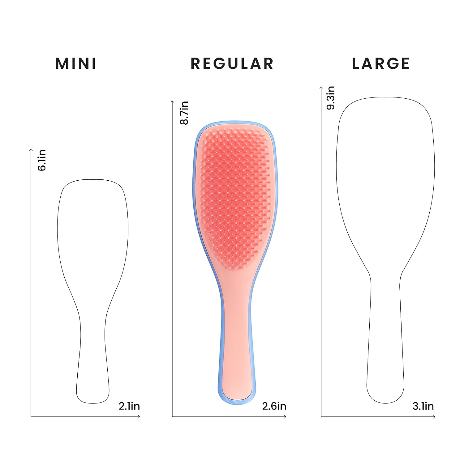 Tangle Teezer Ultimate Detangler Brush, Straight to Wavy, Apricot Blaze | Patented two-tier, regular-flex teeth reduce breakage & split ends on wet or dry hair; Shower-friendly hairbrush for all ages