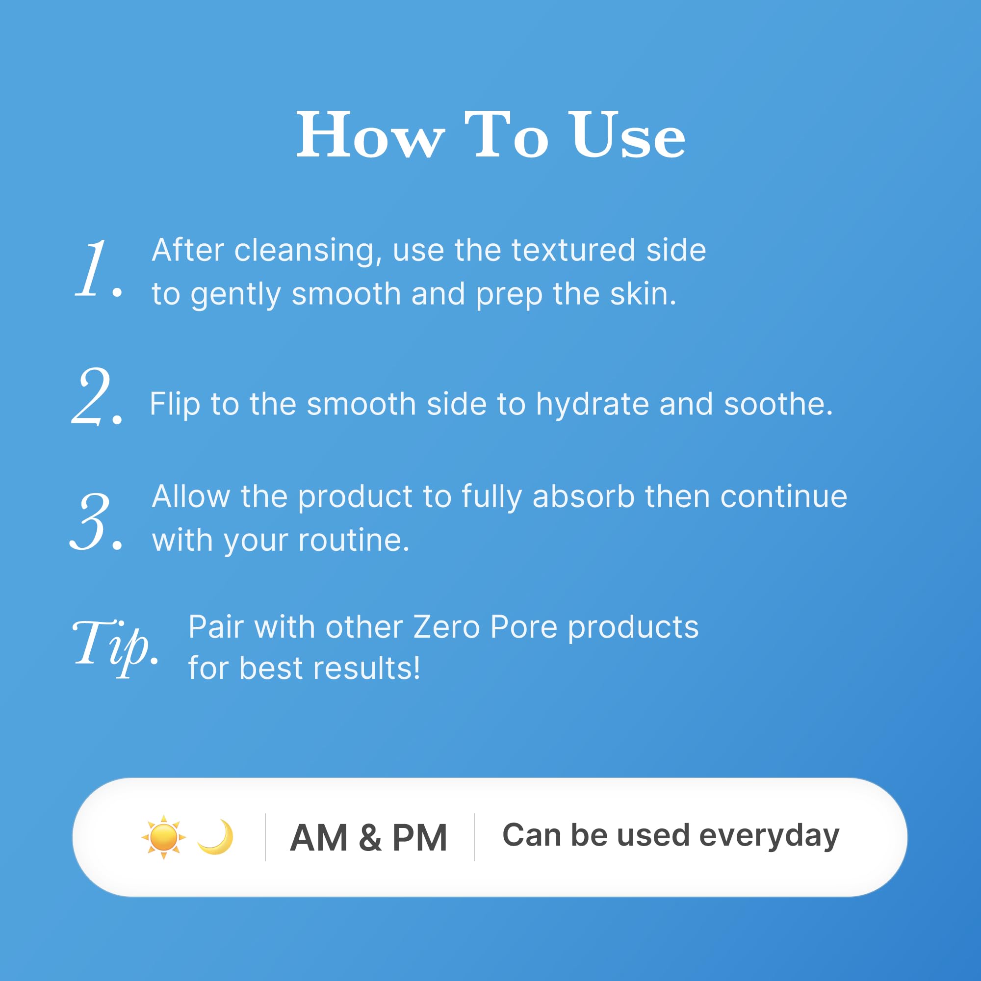medicube Toner Pads Zero Pore Pad 2.0 | Dual-Textured Facial Pad for Exfoliation and Pore Care with 4.5% AHA Lactic Acid, 0.45% BHA Salicylic Acid | Ideal for All, Korean Skin Care, 70 Pads (1 Pack)