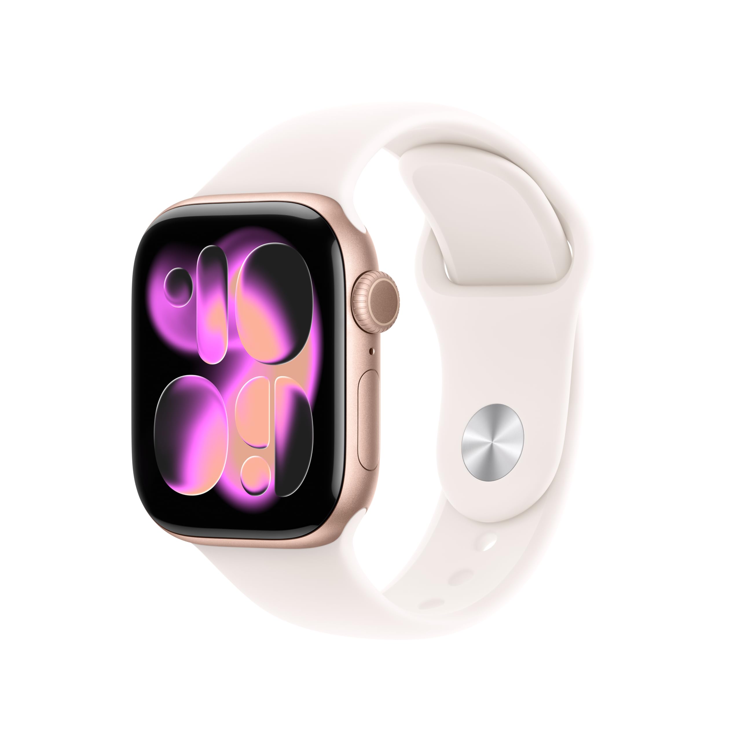 Apple Watch Series 11 [GPS 46mm] Smartwatch with Rose Gold Aluminum Case with Light Blush Sport Band - M/L. Sleep Score, Fitness Tracker, Health Monitoring, Always-On Display, Water Resistant