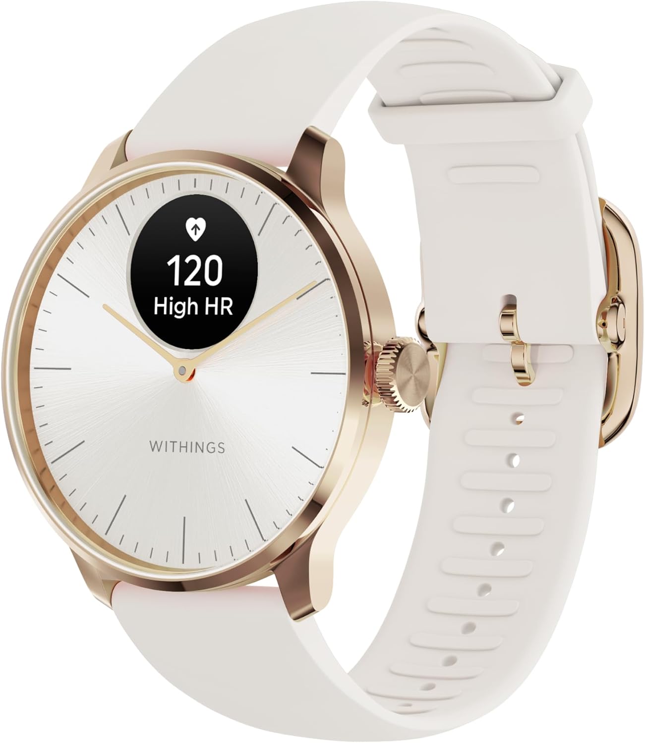Withings ScanWatch Light - Hybrid Smart Watch, Heart Rate Monitoring, Fitness Tracker, Cycle Tracker, Sleep Monitoring
