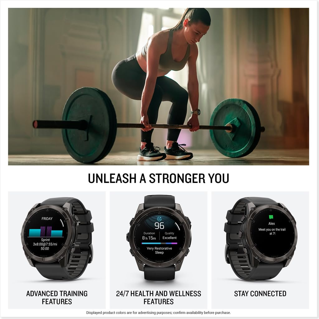 Garmin fēnix® 8, 47mm, Black | Premium Multisport Smartwatch, AMOLED Display, GPS, Built-In Flashlight, Dive-Rated, Built-In Speakers & Mic