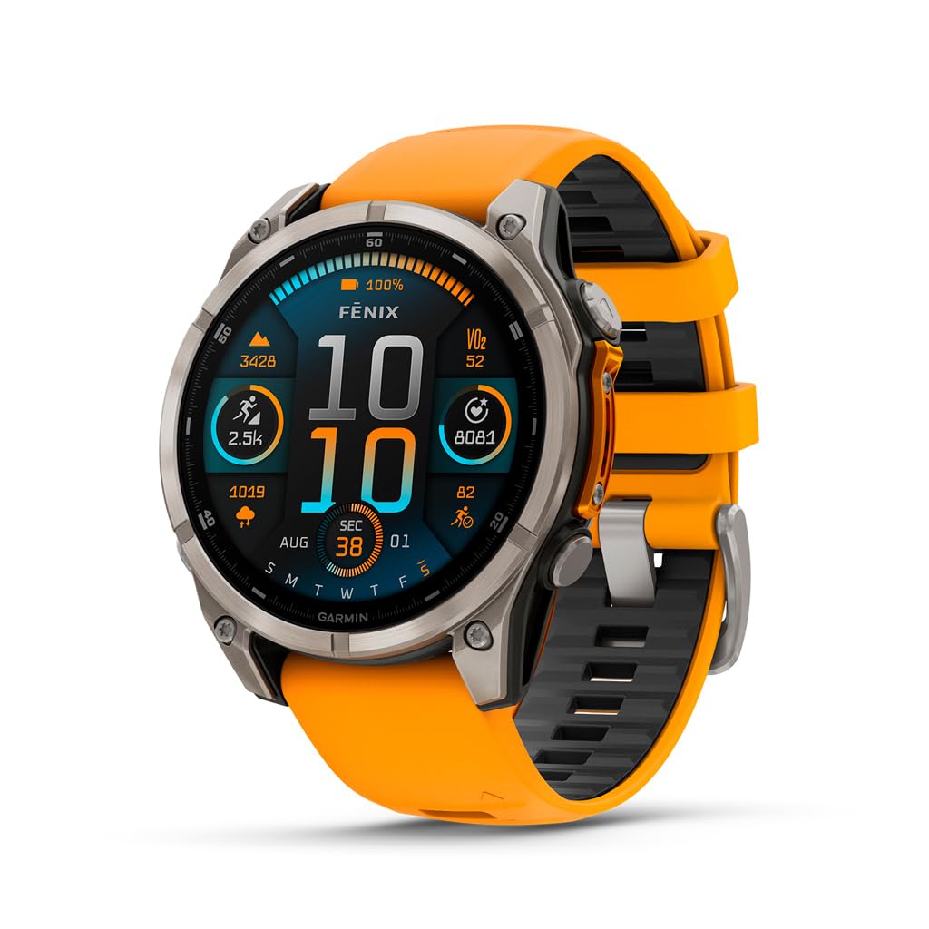 Garmin fēnix® 8, 47mm, Black | Premium Multisport Smartwatch, AMOLED Display, GPS, Built-In Flashlight, Dive-Rated, Built-In Speakers & Mic