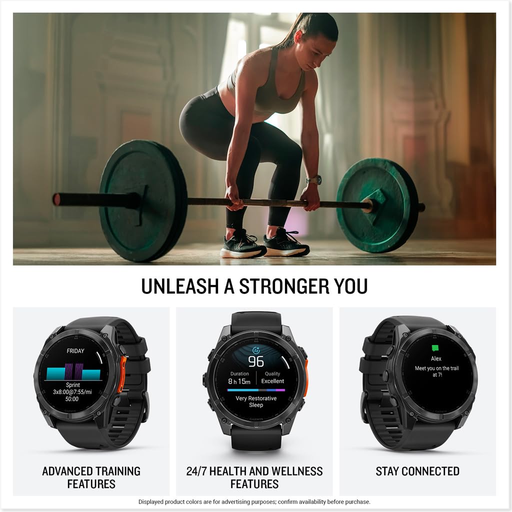 Garmin fēnix® 8, 47mm, Black | Premium Multisport Smartwatch, AMOLED Display, GPS, Built-In Flashlight, Dive-Rated, Built-In Speakers & Mic
