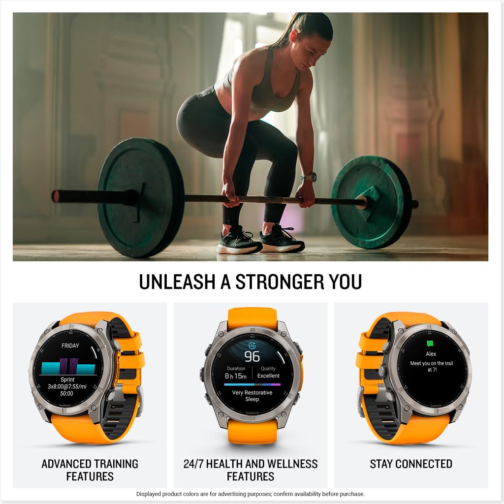 Garmin fēnix® 8, 47mm, Black | Premium Multisport Smartwatch, AMOLED Display, GPS, Built-In Flashlight, Dive-Rated, Built-In Speakers & Mic