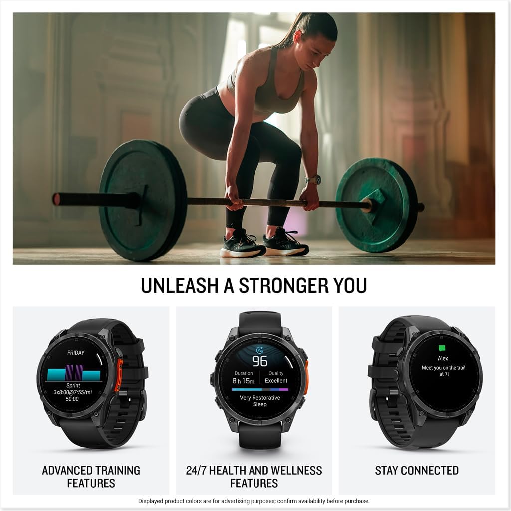 Garmin fēnix® 8, 47mm, Black | Premium Multisport Smartwatch, AMOLED Display, GPS, Built-In Flashlight, Dive-Rated, Built-In Speakers & Mic
