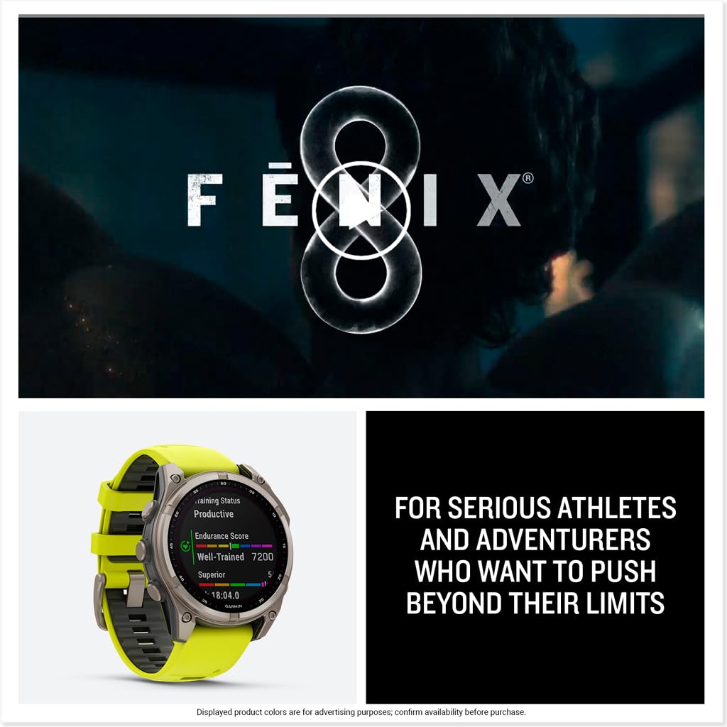 Garmin fēnix® 8, 47mm, Black | Premium Multisport Smartwatch, AMOLED Display, GPS, Built-In Flashlight, Dive-Rated, Built-In Speakers & Mic