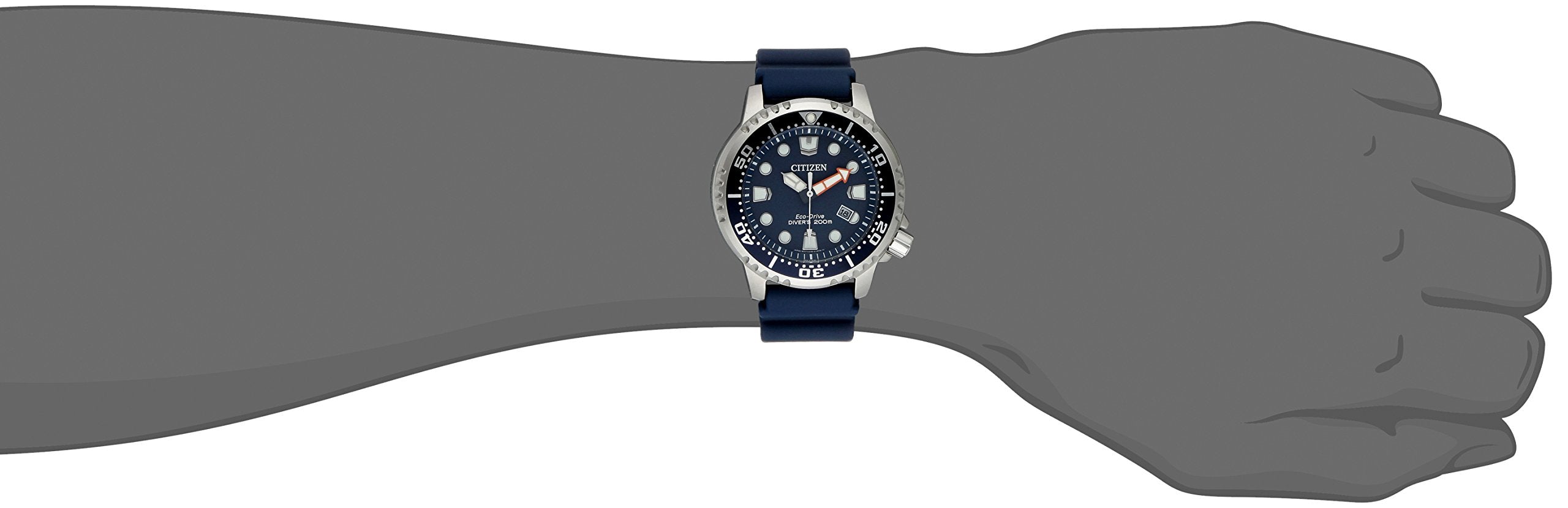 CITIZEN Promaster Dive Eco-Drive Watch, 3-Hand Date, ISO Certified, Luminous Hands and Markers, Rotating Bezel