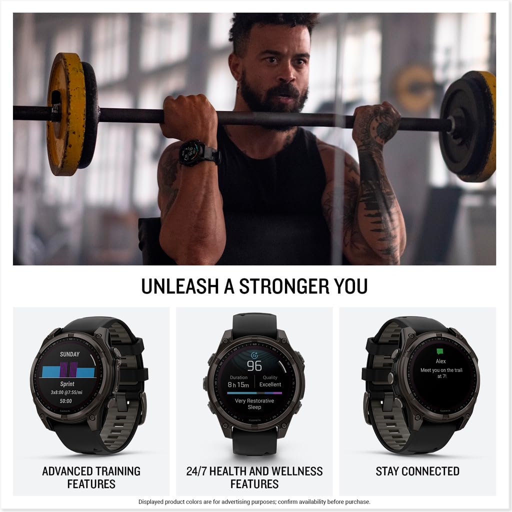Garmin fēnix® 8, 47mm, Black | Premium Multisport Smartwatch, AMOLED Display, GPS, Built-In Flashlight, Dive-Rated, Built-In Speakers & Mic