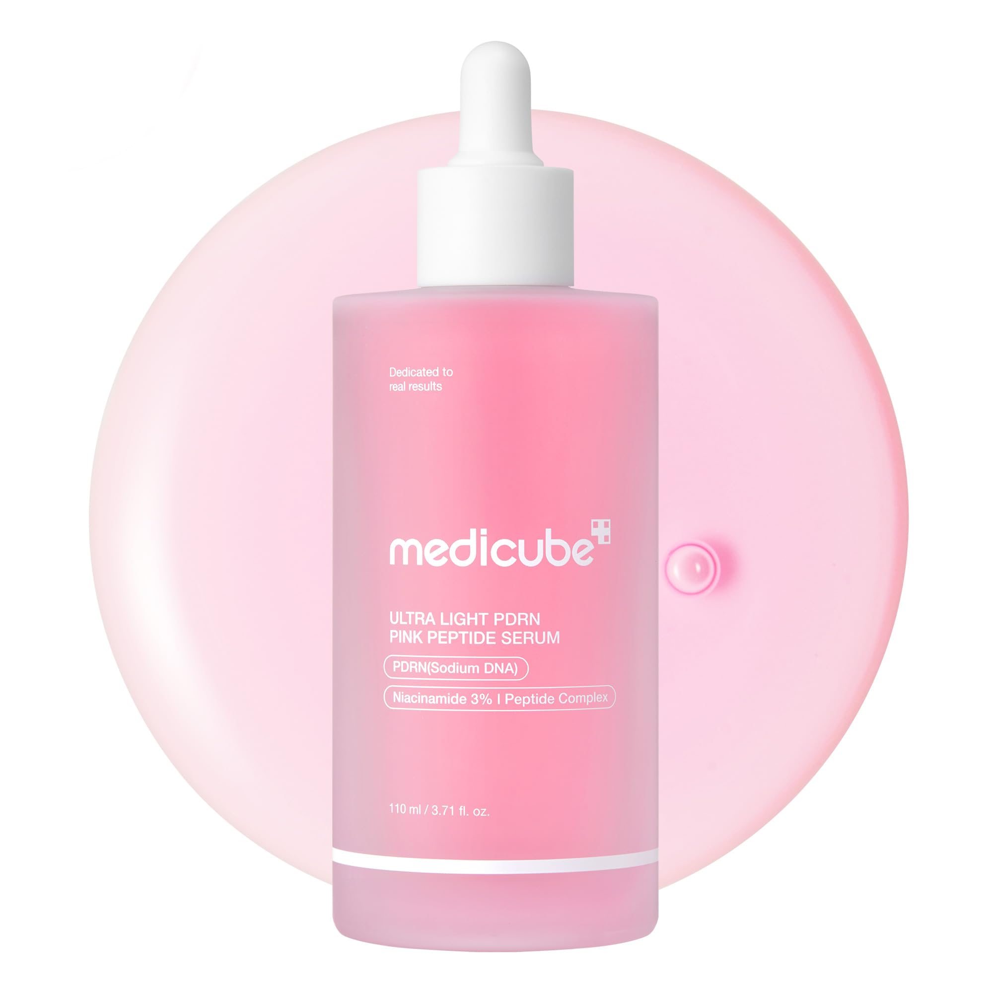 medicube PDRN Pink Peptide Serum with Salmon DNA | Pink Glow Serum with Peptides & Niacinamide for Hydration & Firm-Looking Skin | Uneven Tone Care | Korean Skincare, 1.01 fl. Oz