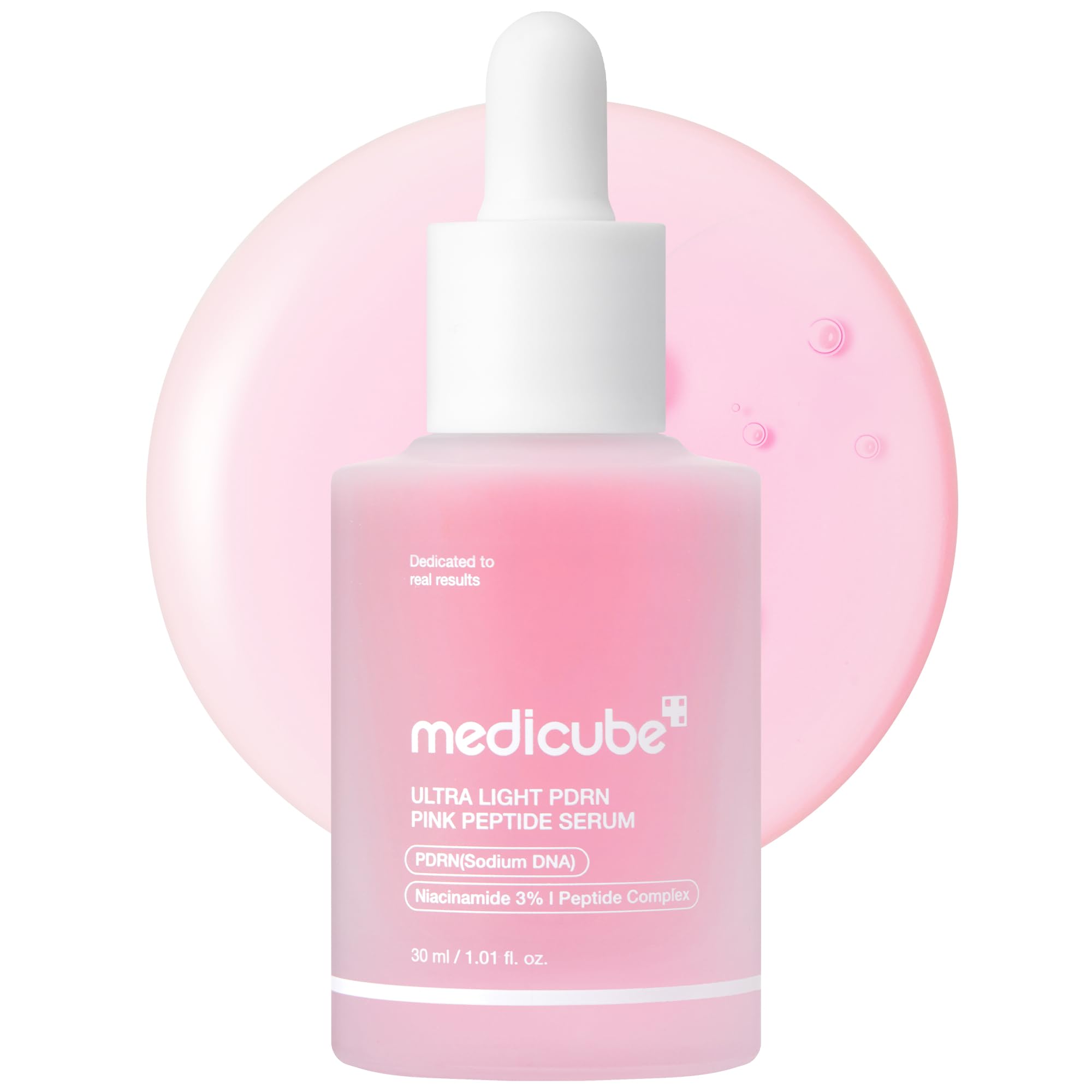 medicube PDRN Pink Peptide Serum with Salmon DNA | Pink Glow Serum with Peptides & Niacinamide for Hydration & Firm-Looking Skin | Uneven Tone Care | Korean Skincare, 1.01 fl. Oz