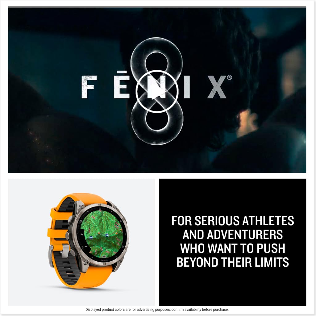 Garmin fēnix® 8, 47mm, Black | Premium Multisport Smartwatch, AMOLED Display, GPS, Built-In Flashlight, Dive-Rated, Built-In Speakers & Mic