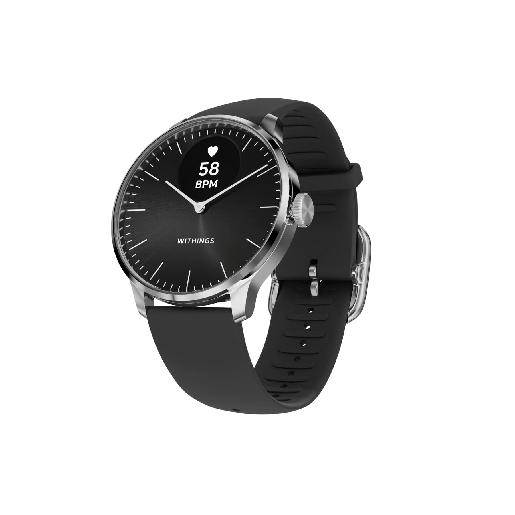 Withings ScanWatch Light - Hybrid Smart Watch, Heart Rate Monitoring, Fitness Tracker, Cycle Tracker, Sleep Monitoring