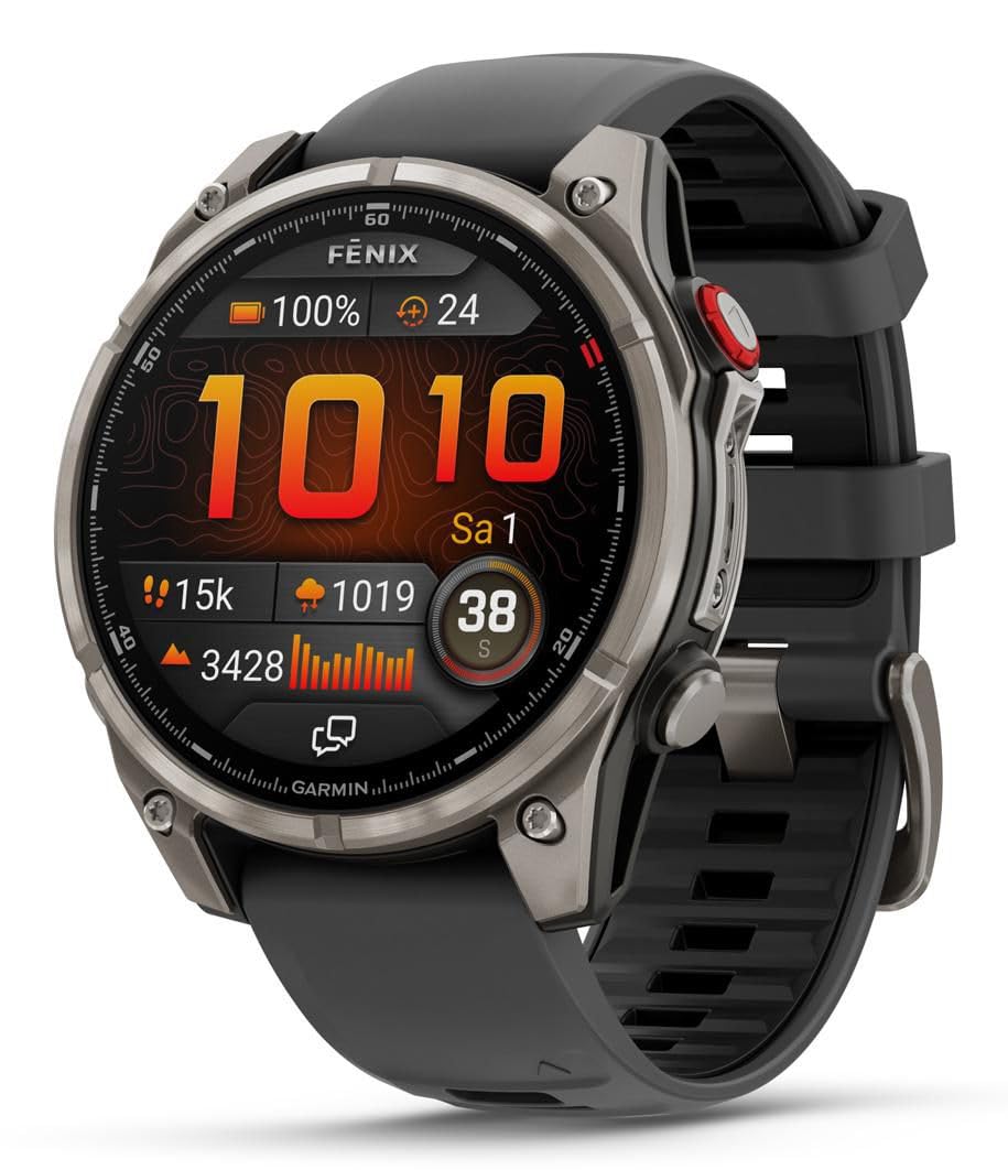 Garmin fēnix® 8, 47mm, Black | Premium Multisport Smartwatch, AMOLED Display, GPS, Built-In Flashlight, Dive-Rated, Built-In Speakers & Mic