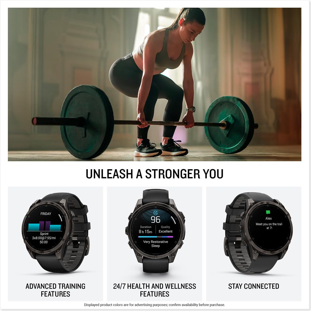 Garmin fēnix® 8, 47mm, Black | Premium Multisport Smartwatch, AMOLED Display, GPS, Built-In Flashlight, Dive-Rated, Built-In Speakers & Mic