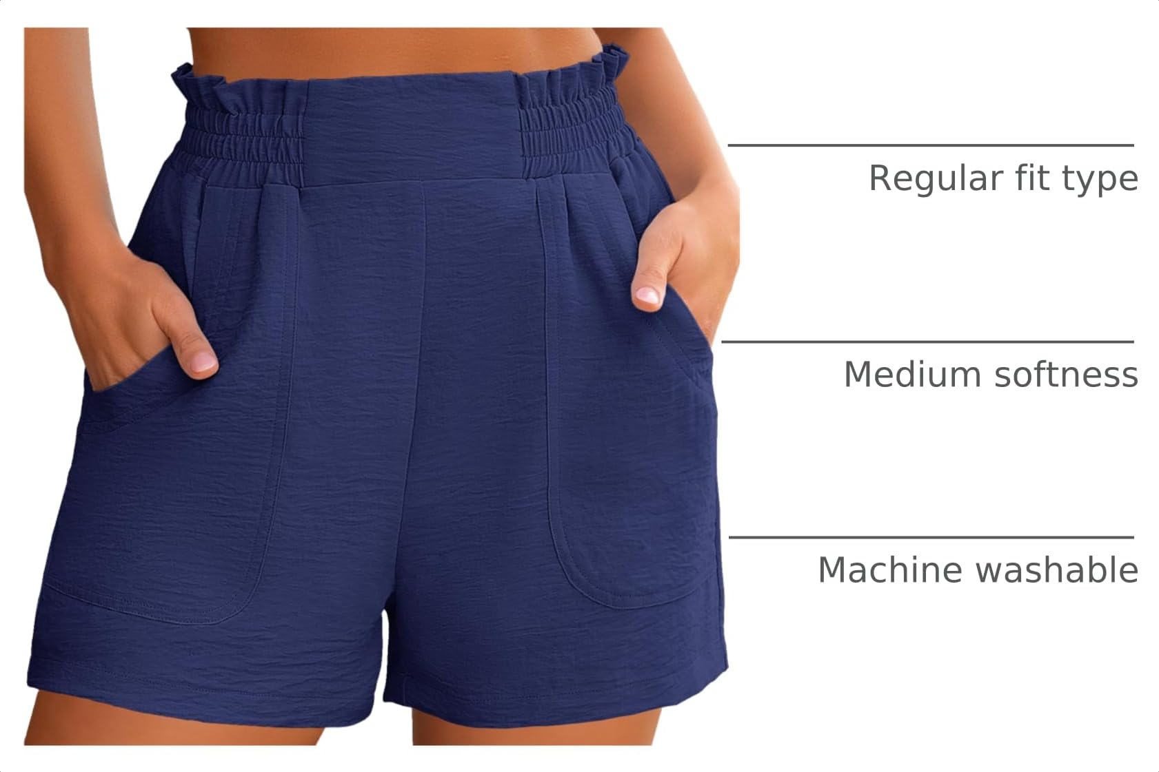 ANRABESS Shorts for Women Summer Casual Elastic High Waisted Wide Leg Cute Dressy 2026 Vacation Beach Clothes
