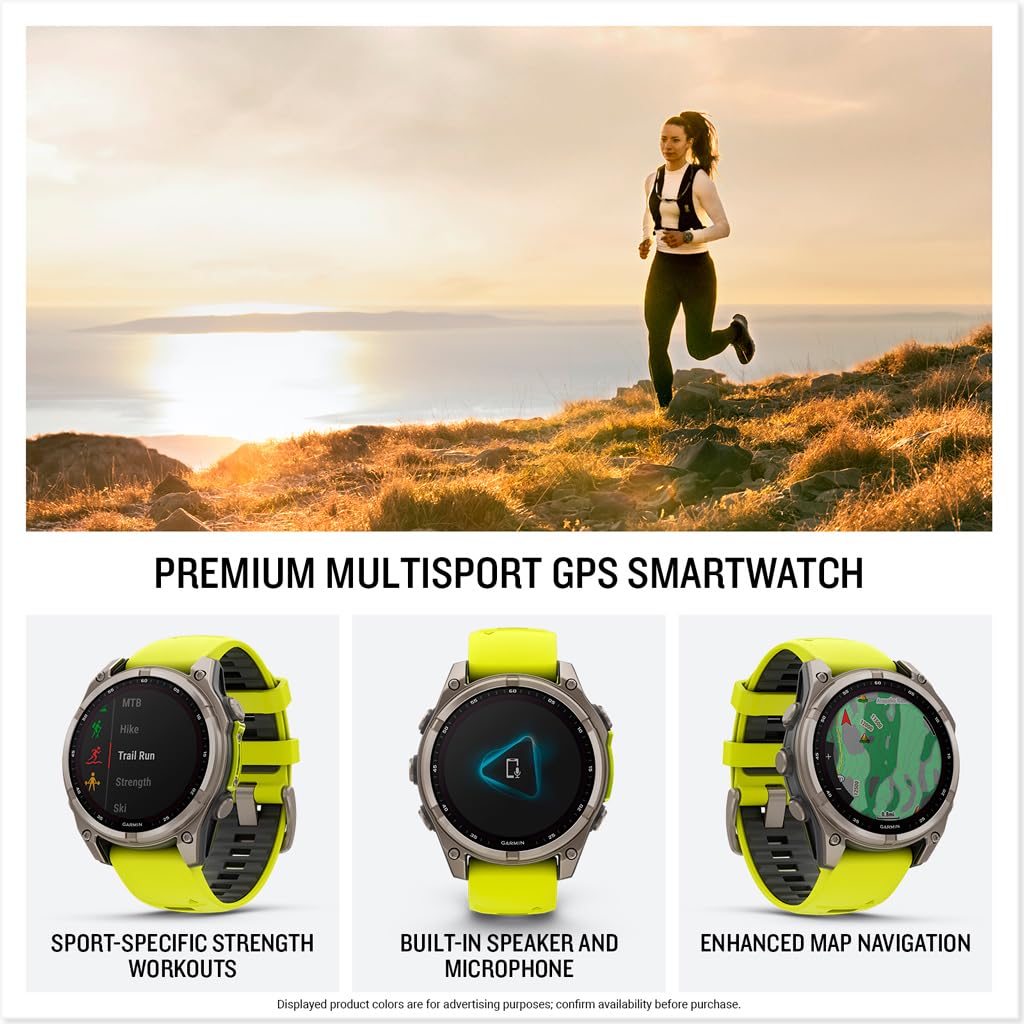 Garmin fēnix® 8, 47mm, Black | Premium Multisport Smartwatch, AMOLED Display, GPS, Built-In Flashlight, Dive-Rated, Built-In Speakers & Mic