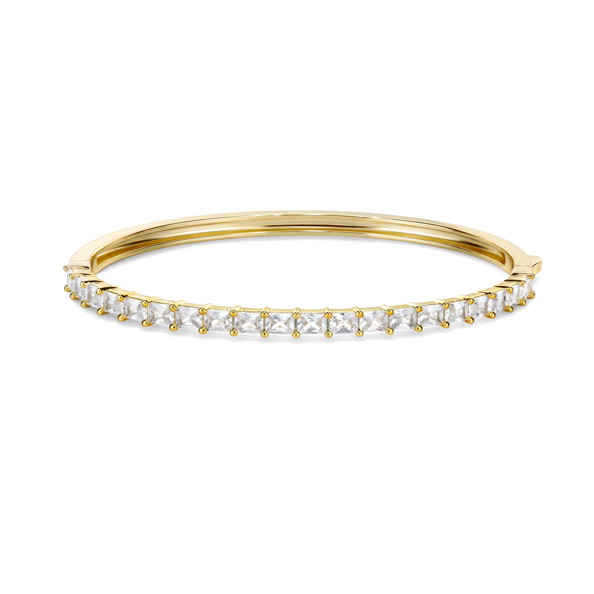 Gold Bracelets For Women, 14k Gold Filled Bangle Bracelets | Chunky Hinged Bangle Bracelets,Bangle Bracelets Non Tarnish, Jewelry For Women-Wavy Evil Eye Round Recetangle Marquise Cut