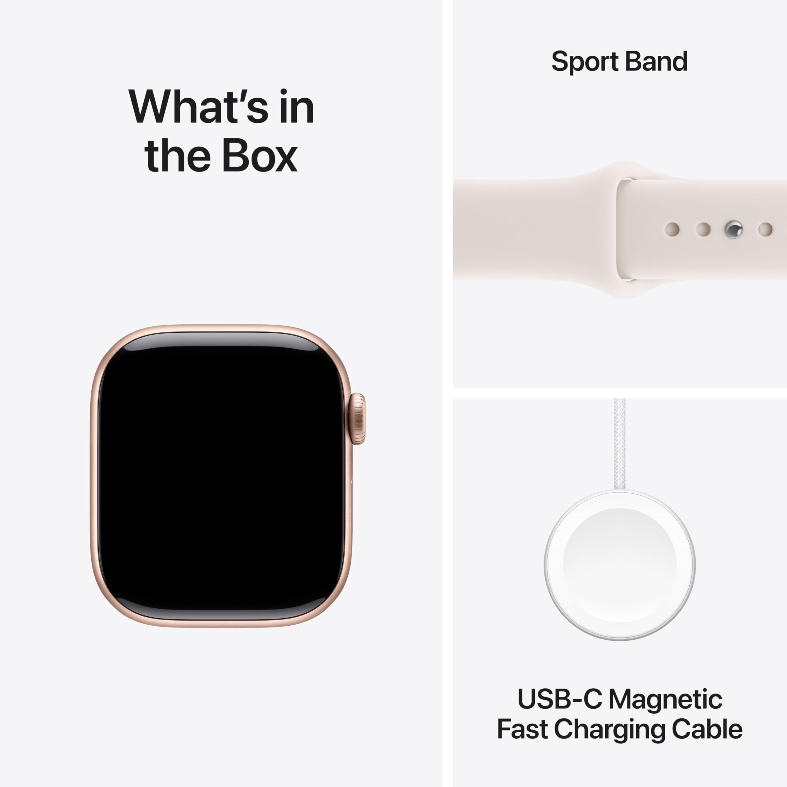 Apple Watch Series 11 [GPS 46mm] Smartwatch with Rose Gold Aluminum Case with Light Blush Sport Band - M/L. Sleep Score, Fitness Tracker, Health Monitoring, Always-On Display, Water Resistant