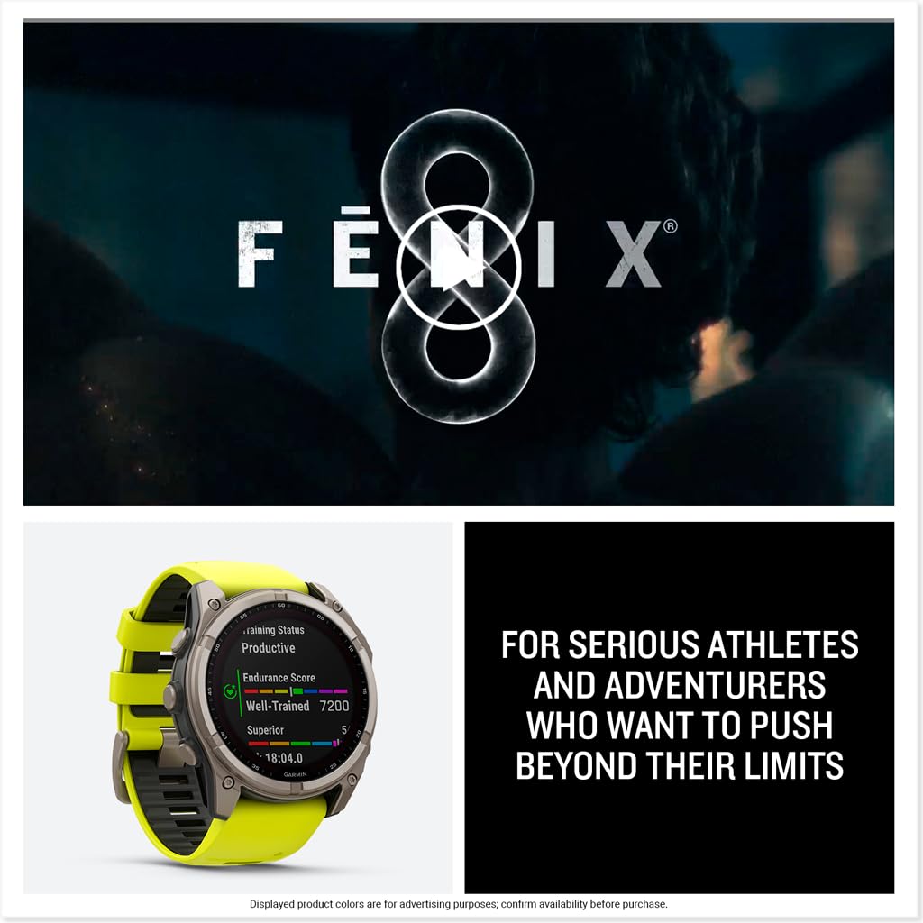 Garmin fēnix® 8, 47mm, Black | Premium Multisport Smartwatch, AMOLED Display, GPS, Built-In Flashlight, Dive-Rated, Built-In Speakers & Mic