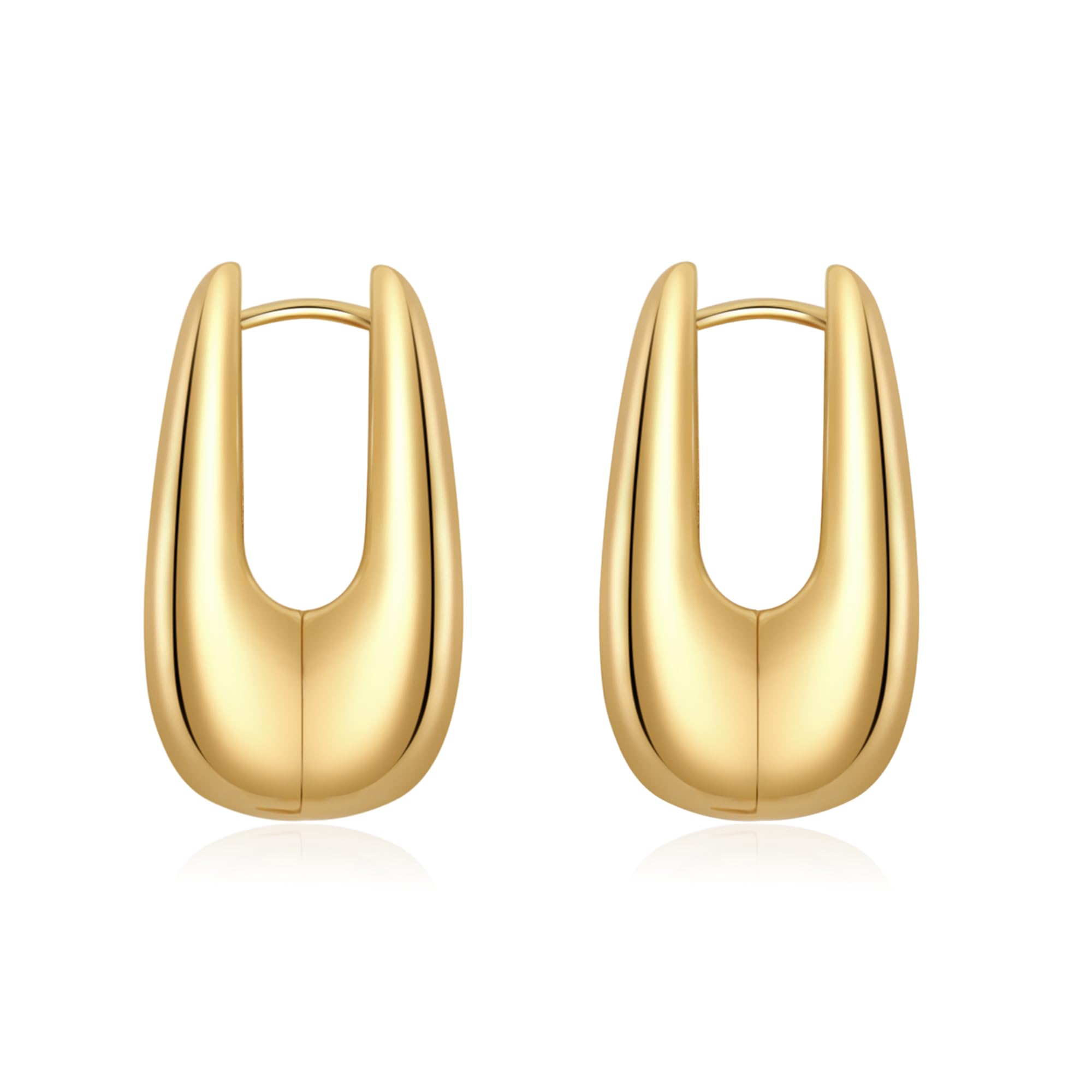 SHERLOVE Chunky Knot Gold Earrings Women Statement Drop Dangle Earrings | 14K Gold Plated Hypoallergenic Lightweight,Trendy Dainty Elegant Cute,Women Gold Jewelry Fashion Accessories Gifts