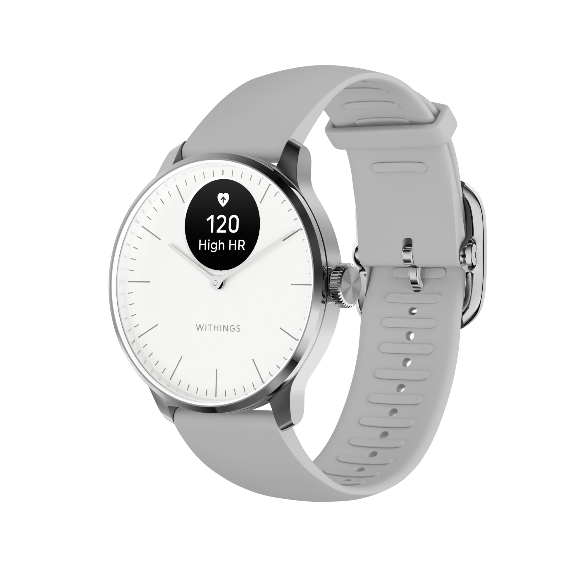 Withings ScanWatch Light - Hybrid Smart Watch, Heart Rate Monitoring, Fitness Tracker, Cycle Tracker, Sleep Monitoring