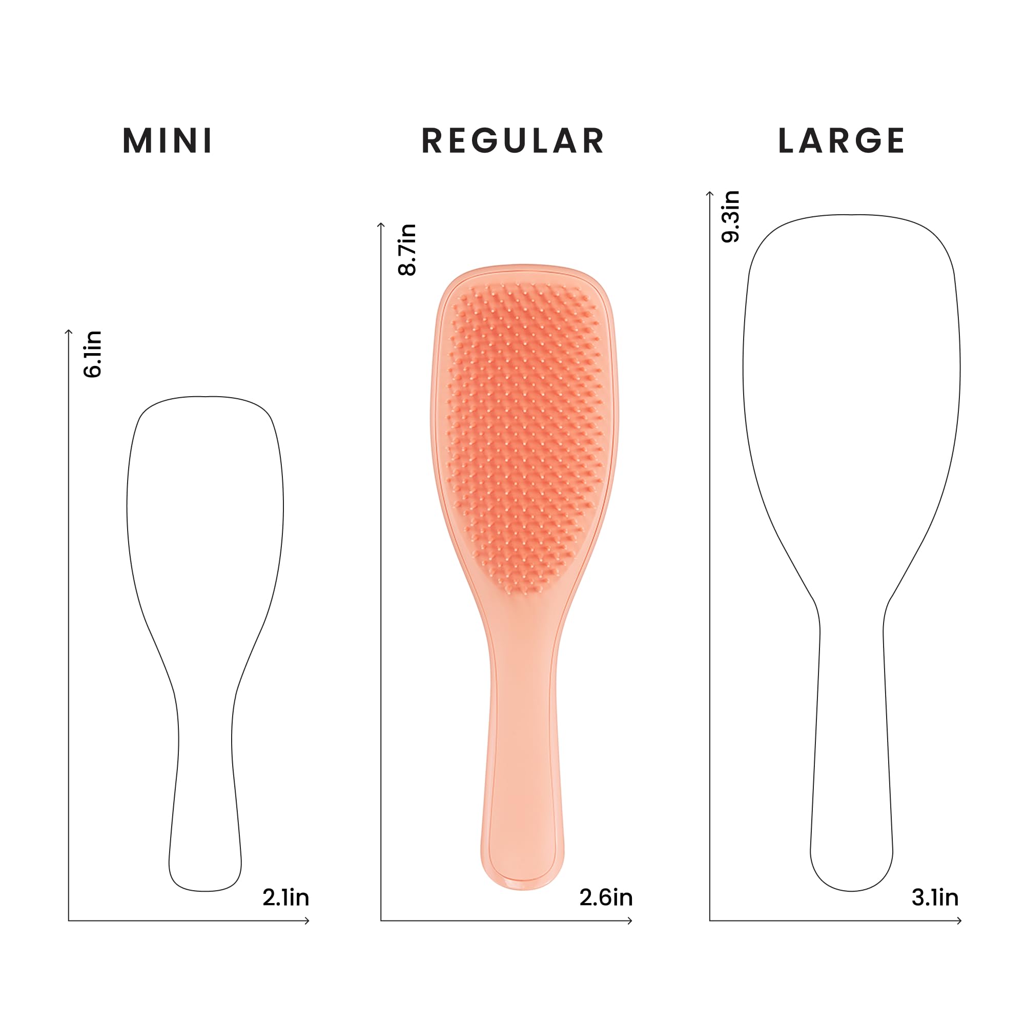 Tangle Teezer Ultimate Detangler Brush, Straight to Wavy, Apricot Blaze | Patented two-tier, regular-flex teeth reduce breakage & split ends on wet or dry hair; Shower-friendly hairbrush for all ages