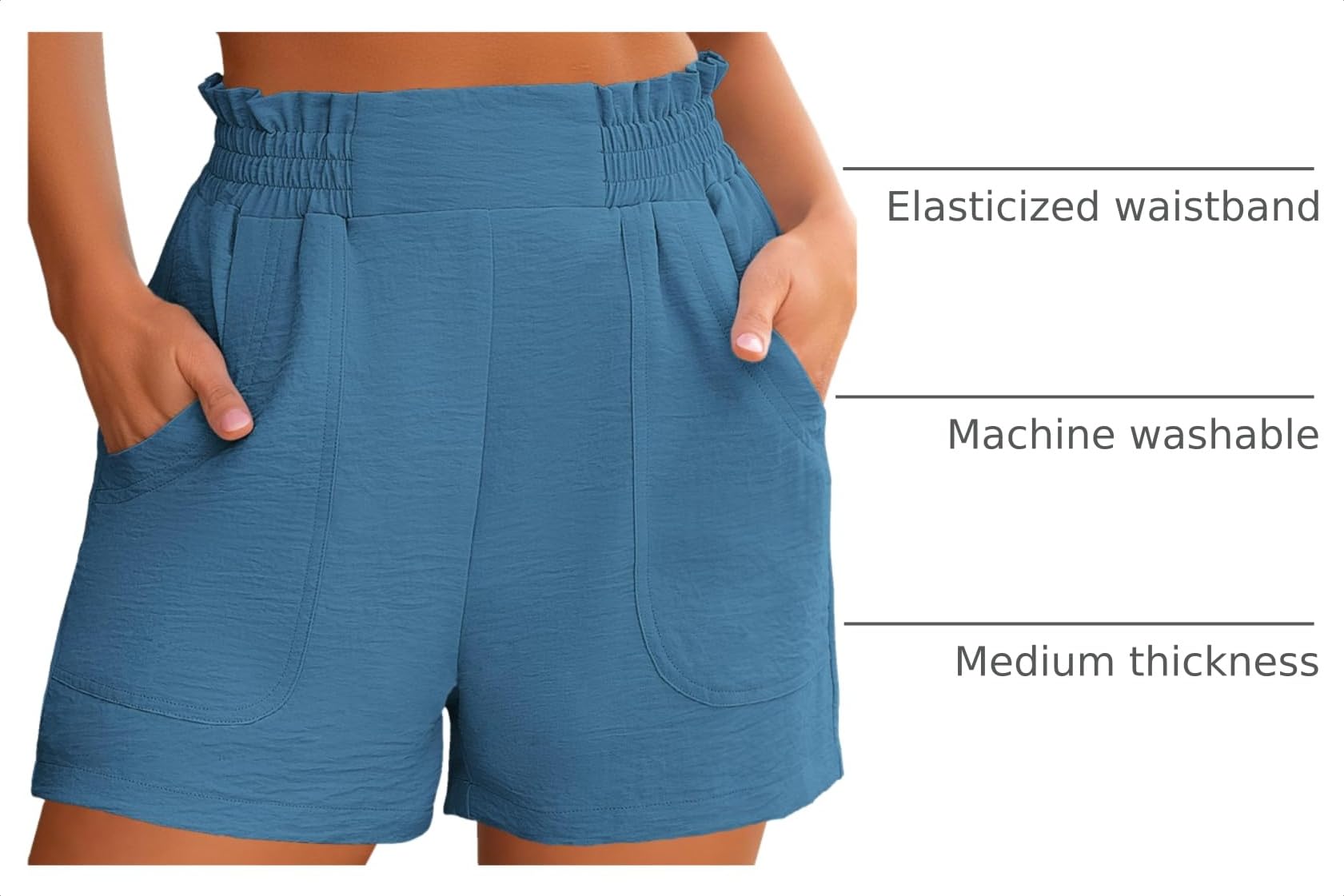 ANRABESS Shorts for Women Summer Casual Elastic High Waisted Wide Leg Cute Dressy 2026 Vacation Beach Clothes