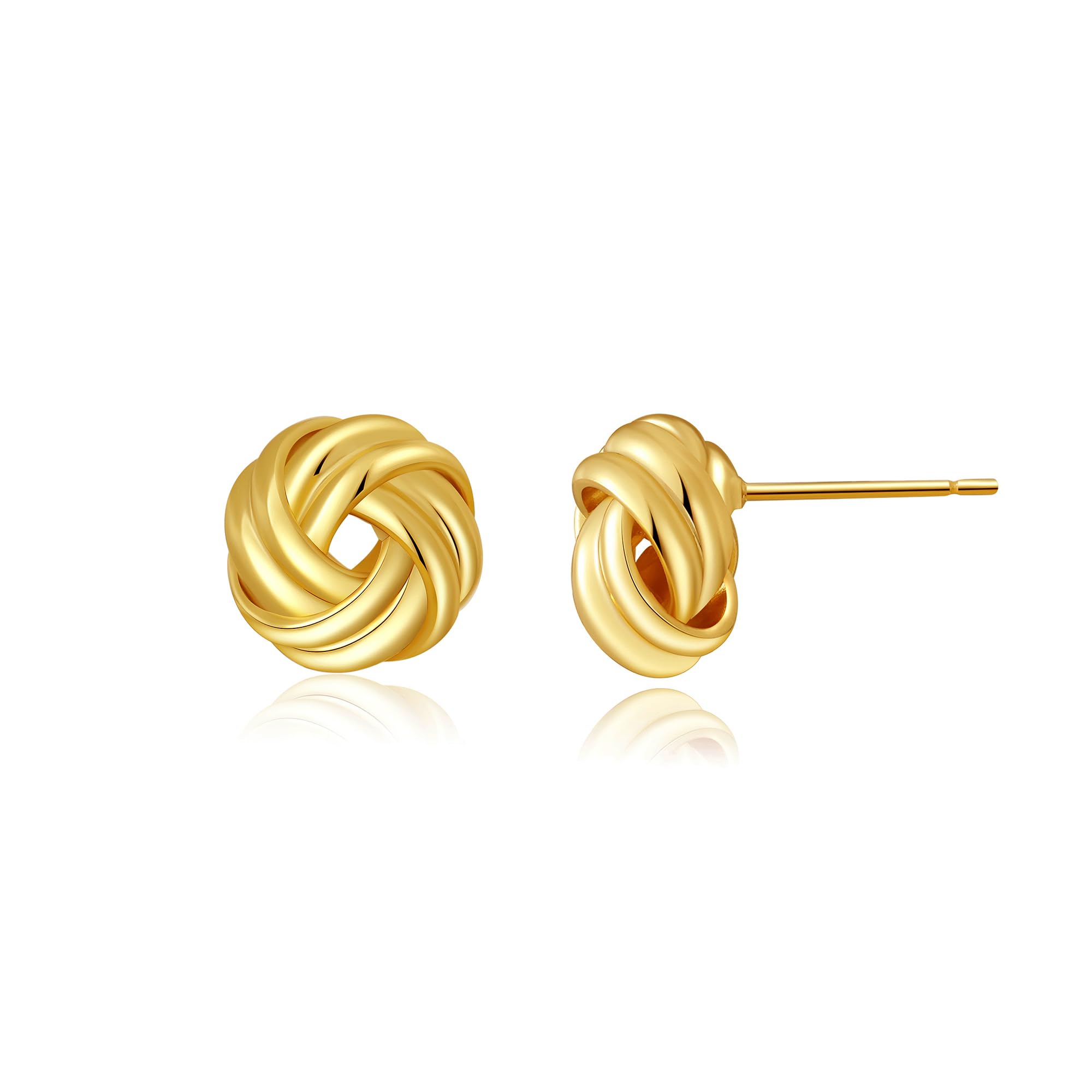 SHERLOVE Chunky Knot Gold Earrings Women Statement Drop Dangle Earrings | 14K Gold Plated Hypoallergenic Lightweight,Trendy Dainty Elegant Cute,Women Gold Jewelry Fashion Accessories Gifts