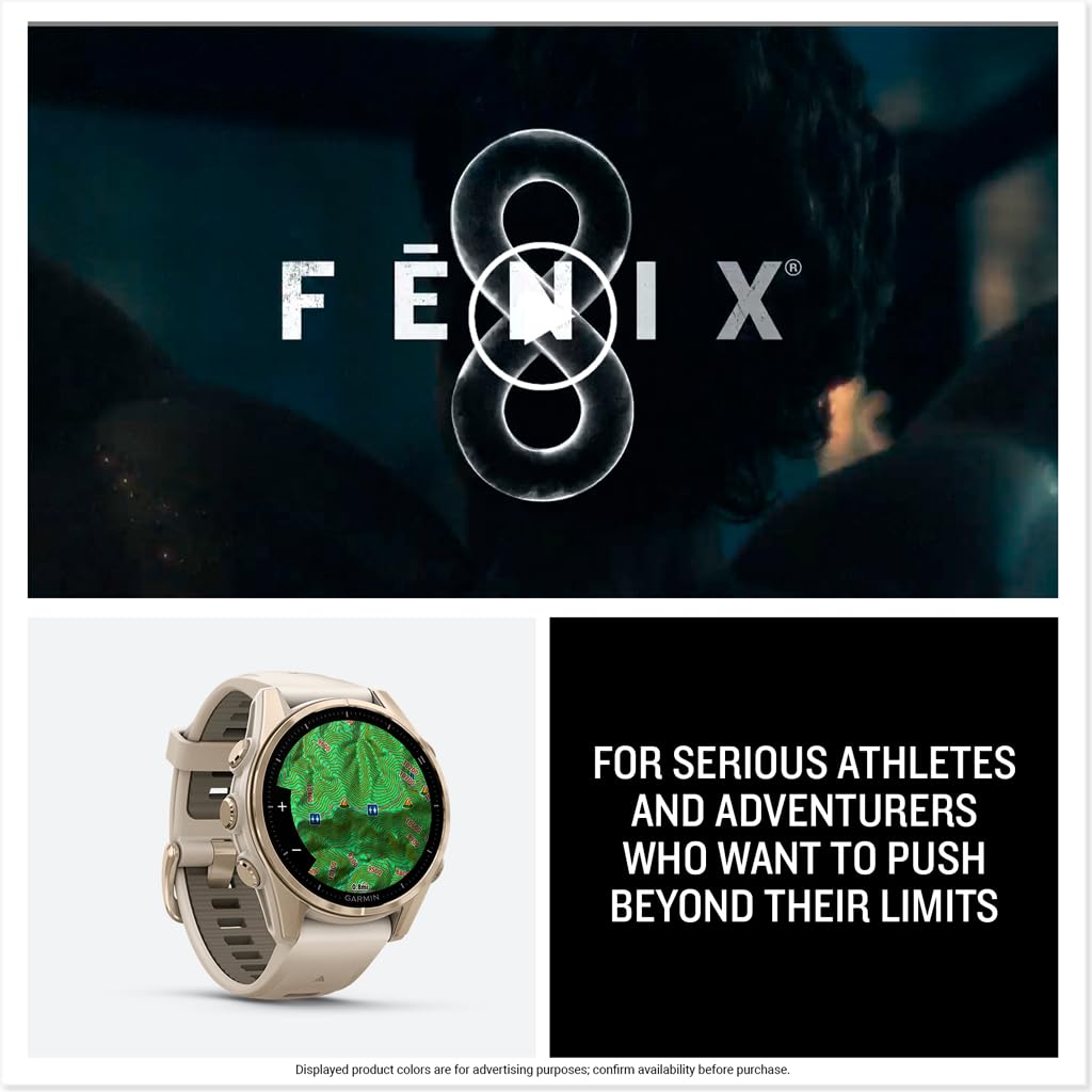 Garmin fēnix® 8, 47mm, Black | Premium Multisport Smartwatch, AMOLED Display, GPS, Built-In Flashlight, Dive-Rated, Built-In Speakers & Mic