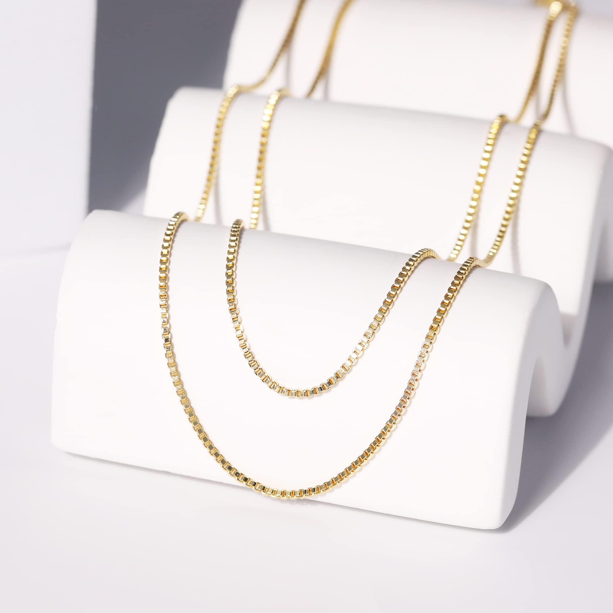 CHESKY 14K Gold Plated Layered Chain Necklace for Women | Trendy Cuban Link Chain, Chunky Paperclip Chain, Toggle Clasp Necklace, Fashion Gold Jewelry, Daily Gift for Women