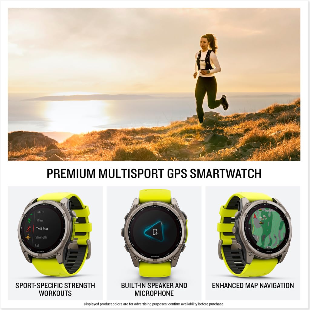Garmin fēnix® 8, 47mm, Black | Premium Multisport Smartwatch, AMOLED Display, GPS, Built-In Flashlight, Dive-Rated, Built-In Speakers & Mic