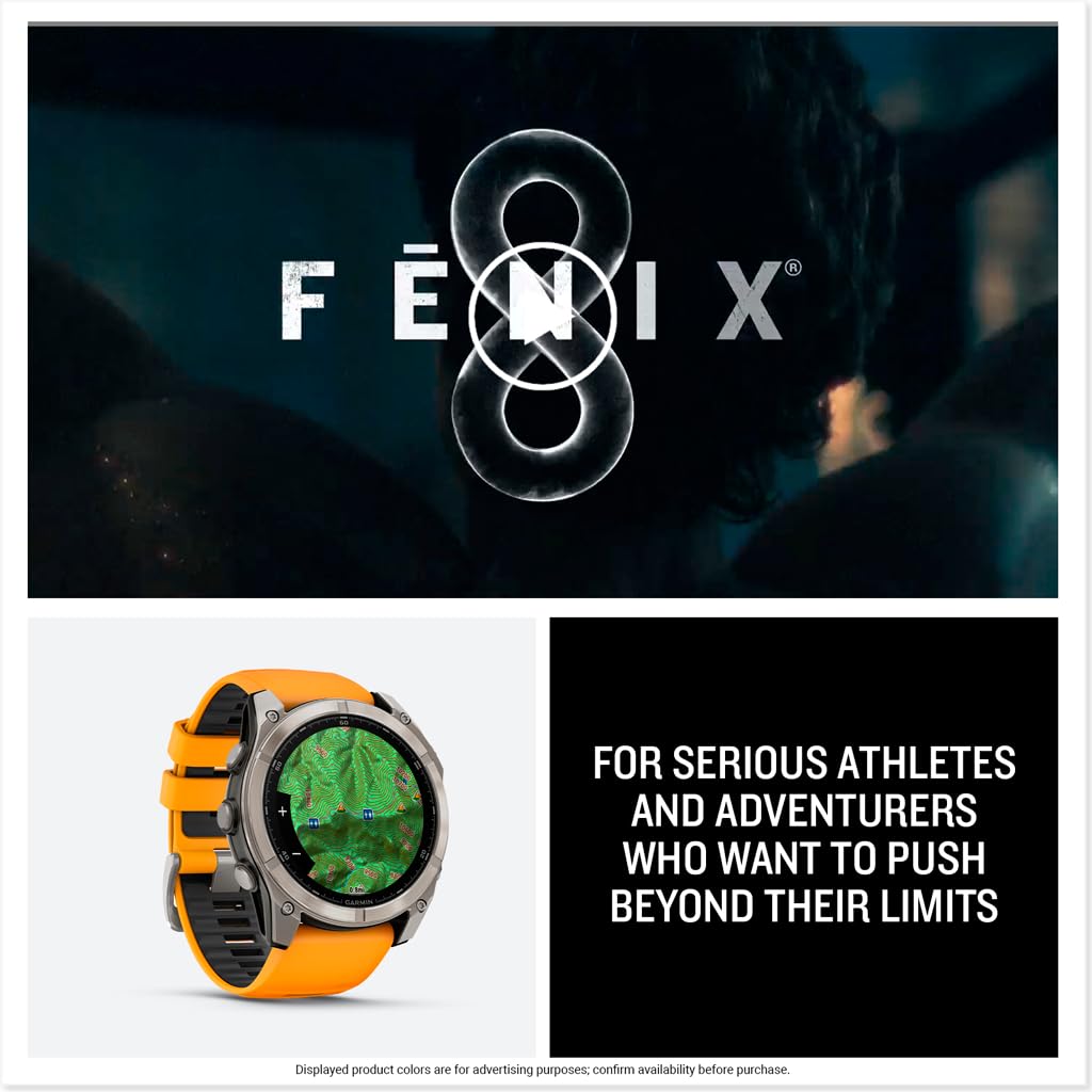 Garmin fēnix® 8, 47mm, Black | Premium Multisport Smartwatch, AMOLED Display, GPS, Built-In Flashlight, Dive-Rated, Built-In Speakers & Mic
