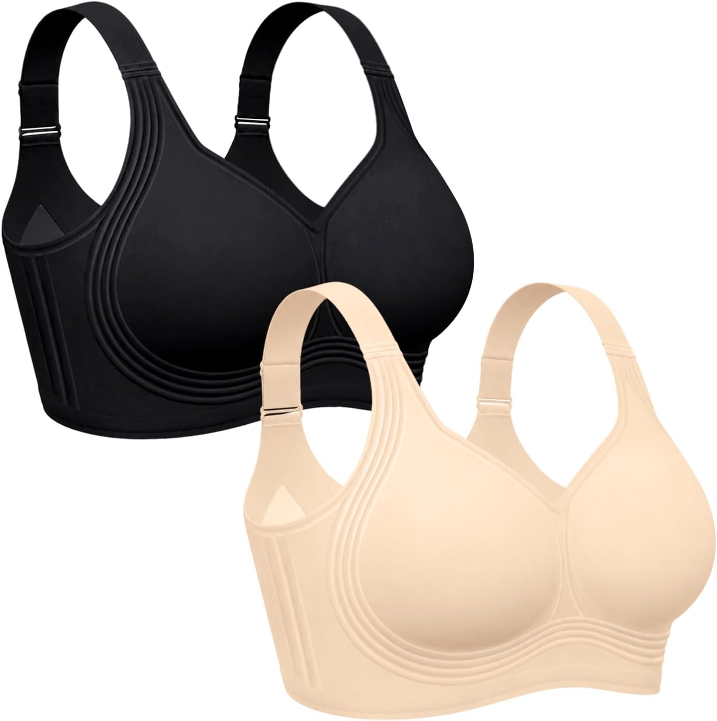OEAK Womens Wireless Jelly Bras Plus Size Support Push Up Comfortable Bra | no underwire,full coverage,for large breast,minimizer bra,seamless,tshirt bras,everyday bra