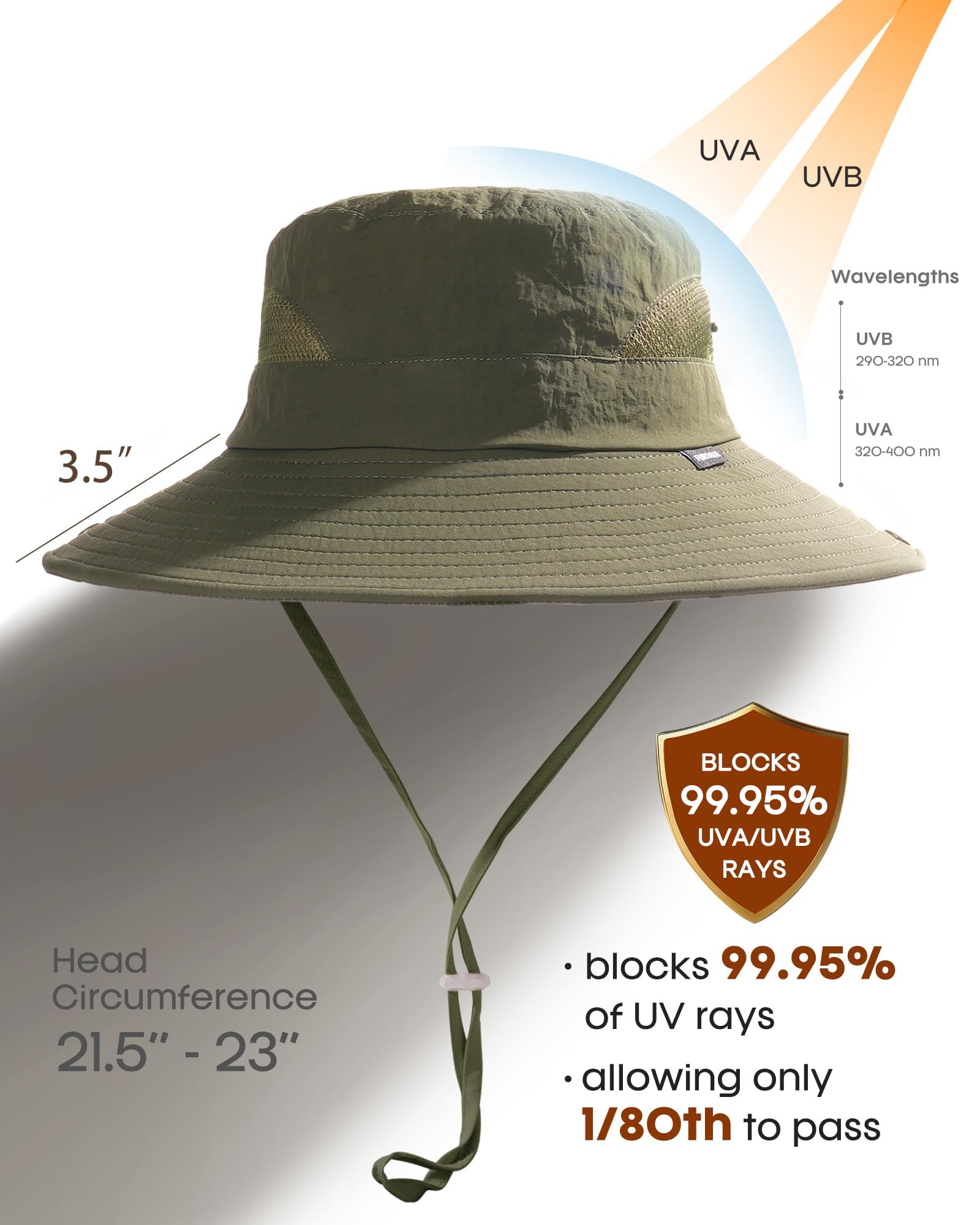 FURTALK Womens Sun Hat with Ponytail Hole Beach Hiking Summer Wide Brim UPF 50+ Outdoor Protection Foldable Bucket Hat
