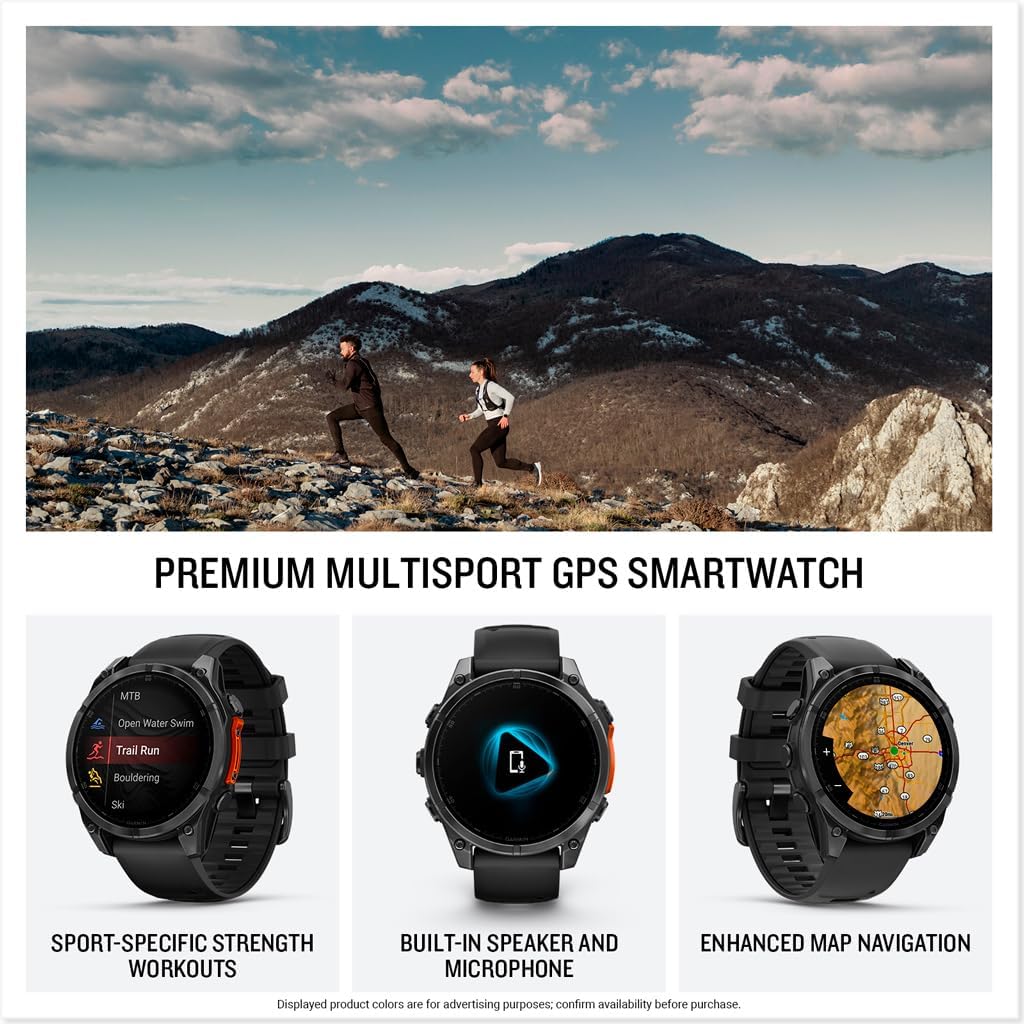 Garmin fēnix® 8, 47mm, Black | Premium Multisport Smartwatch, AMOLED Display, GPS, Built-In Flashlight, Dive-Rated, Built-In Speakers & Mic
