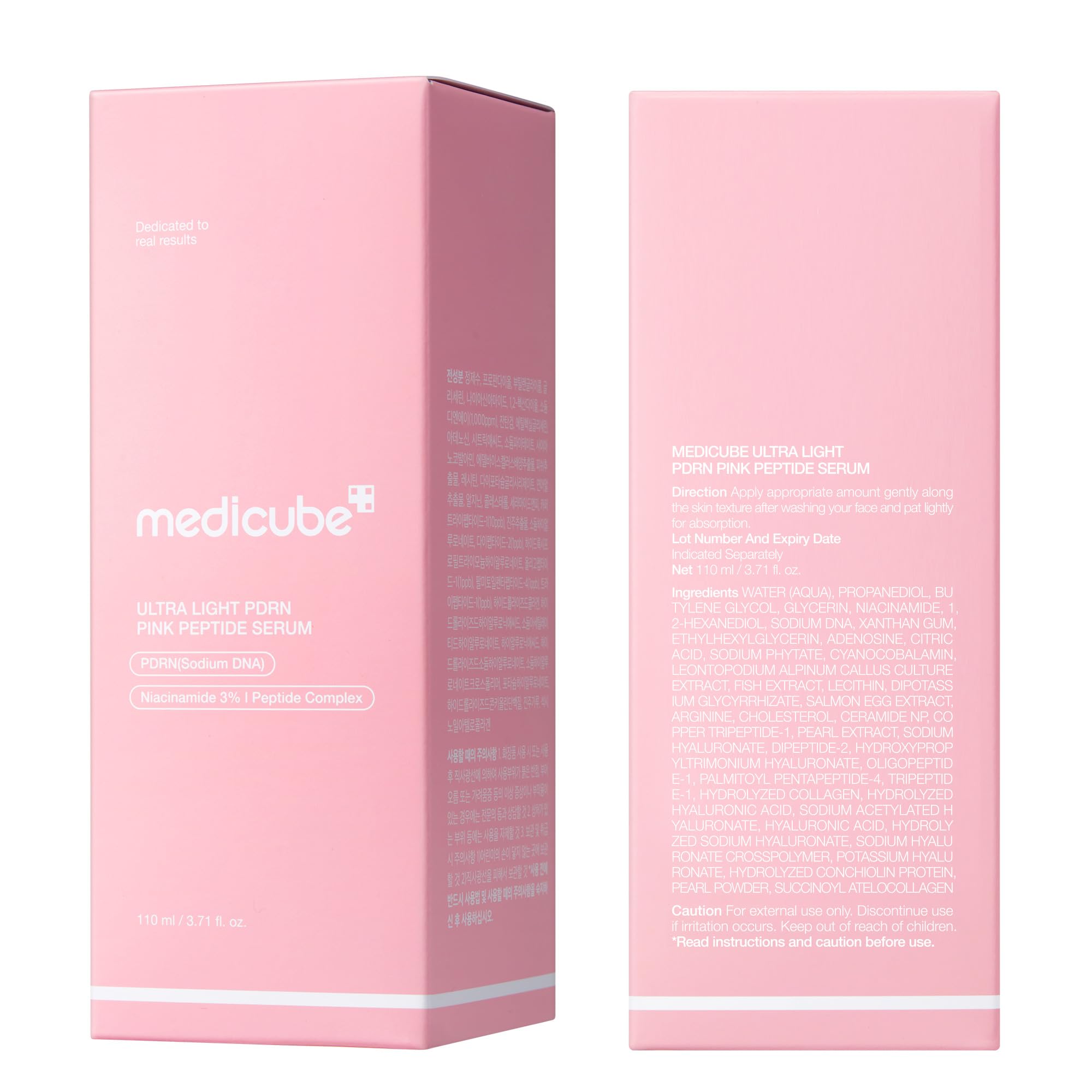 medicube PDRN Pink Peptide Serum with Salmon DNA | Pink Glow Serum with Peptides & Niacinamide for Hydration & Firm-Looking Skin | Uneven Tone Care | Korean Skincare, 1.01 fl. Oz