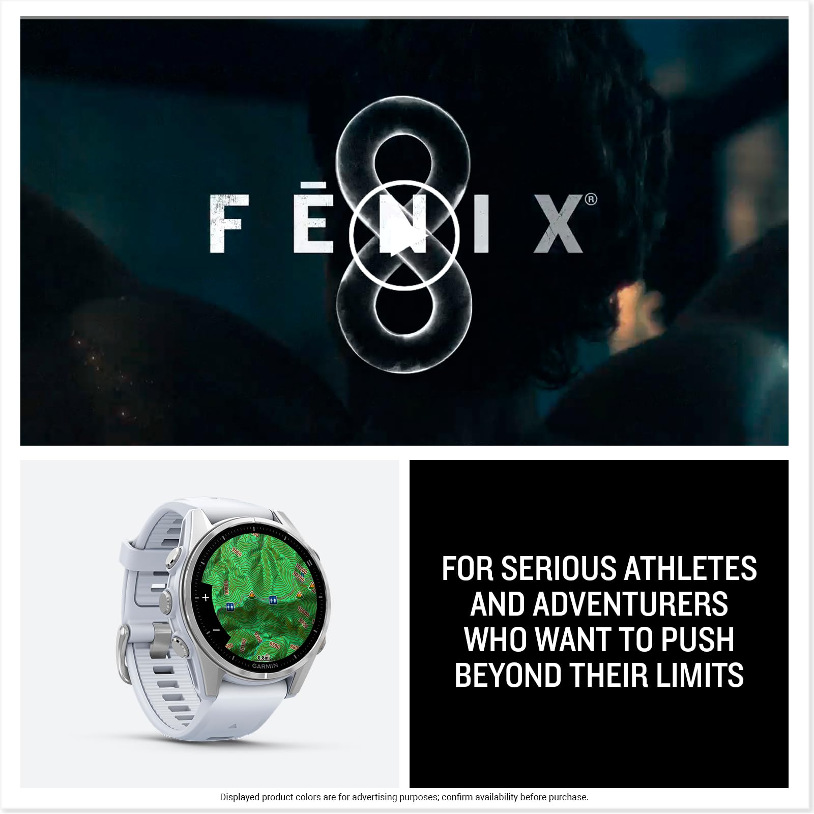Garmin fēnix® 8, 47mm, Black | Premium Multisport Smartwatch, AMOLED Display, GPS, Built-In Flashlight, Dive-Rated, Built-In Speakers & Mic