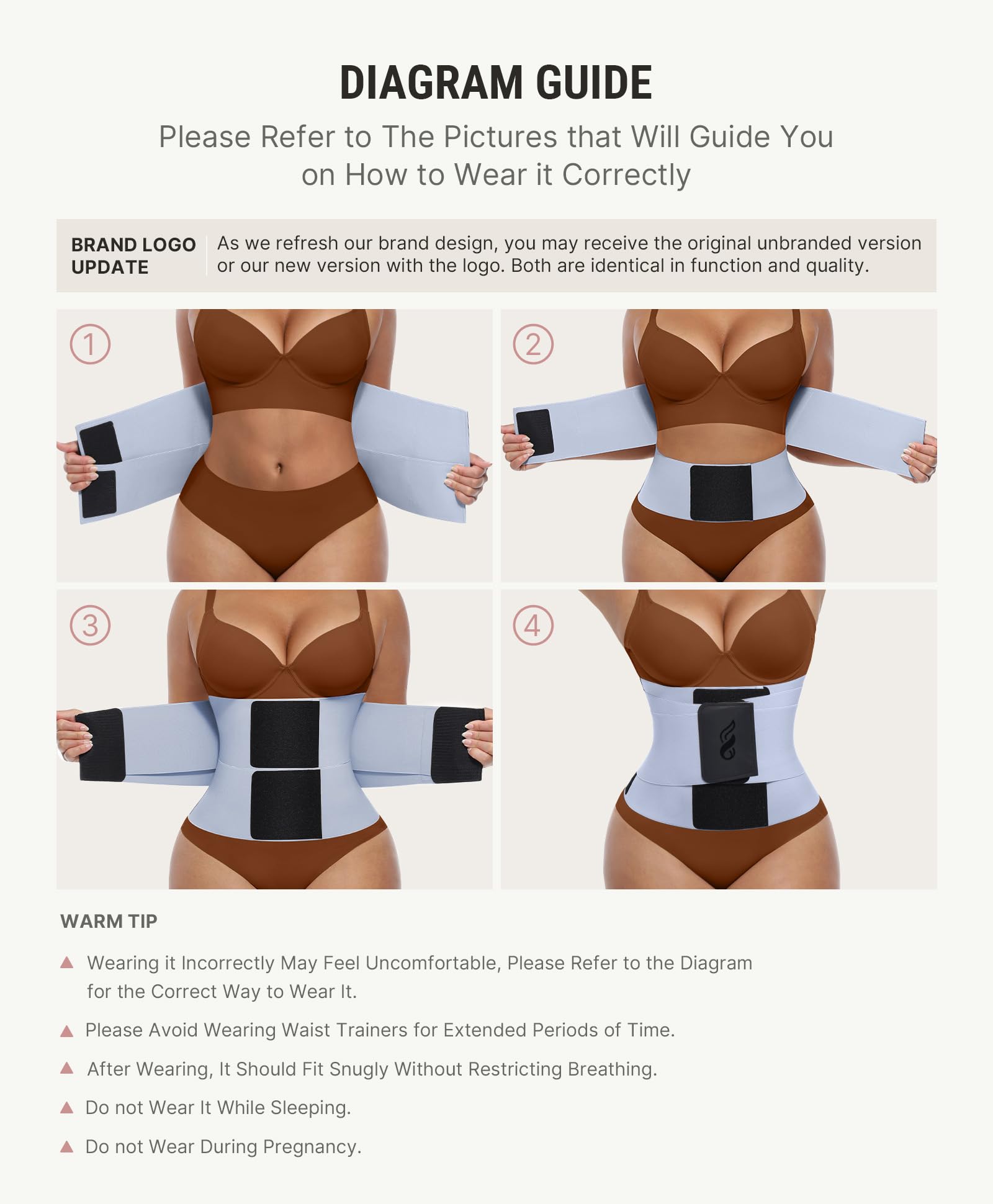 FeelinGirl Waist Trainer Belt Cincher Corset Tummy Control Faja Body Shaper | Hourglass Shaping, Triple Wrap, Hook-loop Closure, Postpartum Gym Workout, Underbust Girdle, Perspiring Fabric