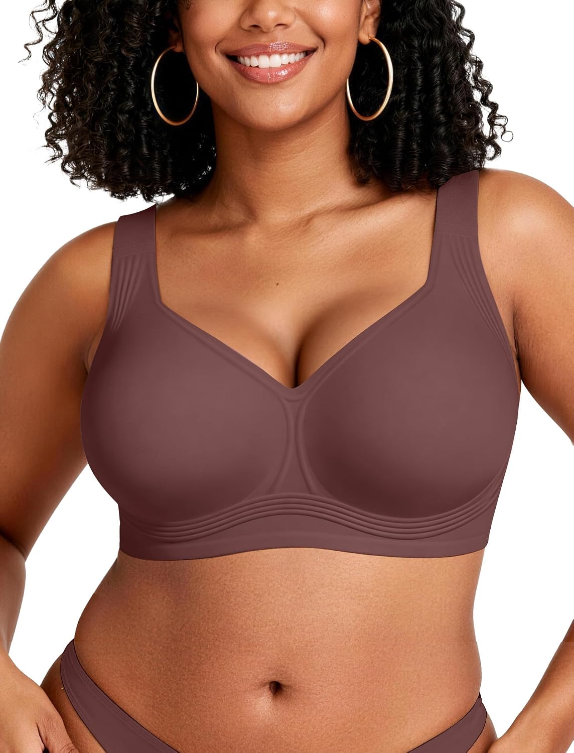 OEAK Womens Wireless Jelly Bras Plus Size Support Push Up Comfortable Bra | no underwire,full coverage,for large breast,minimizer bra,seamless,tshirt bras,everyday bra