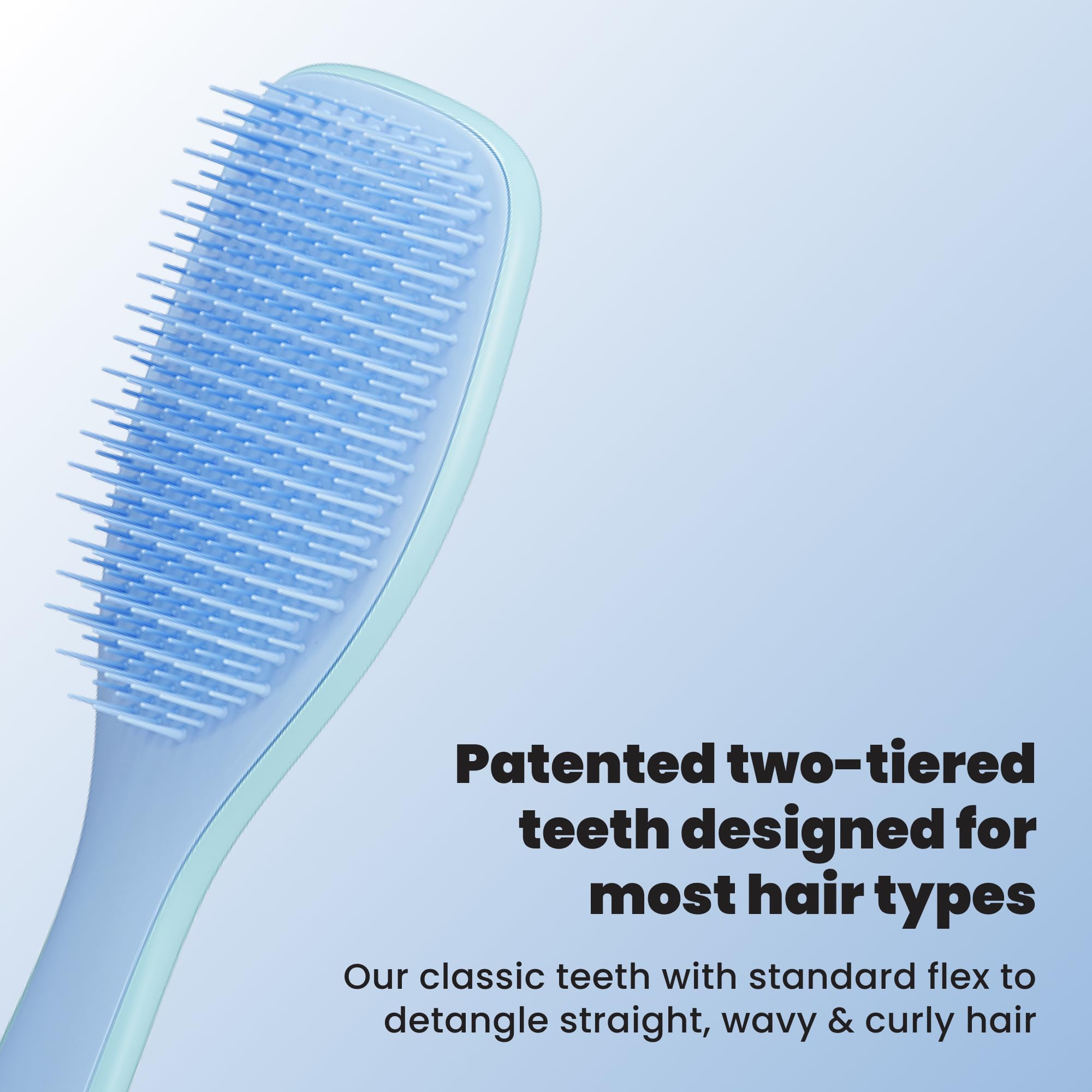 Tangle Teezer Ultimate Detangler Brush, Straight to Wavy, Apricot Blaze | Patented two-tier, regular-flex teeth reduce breakage & split ends on wet or dry hair; Shower-friendly hairbrush for all ages